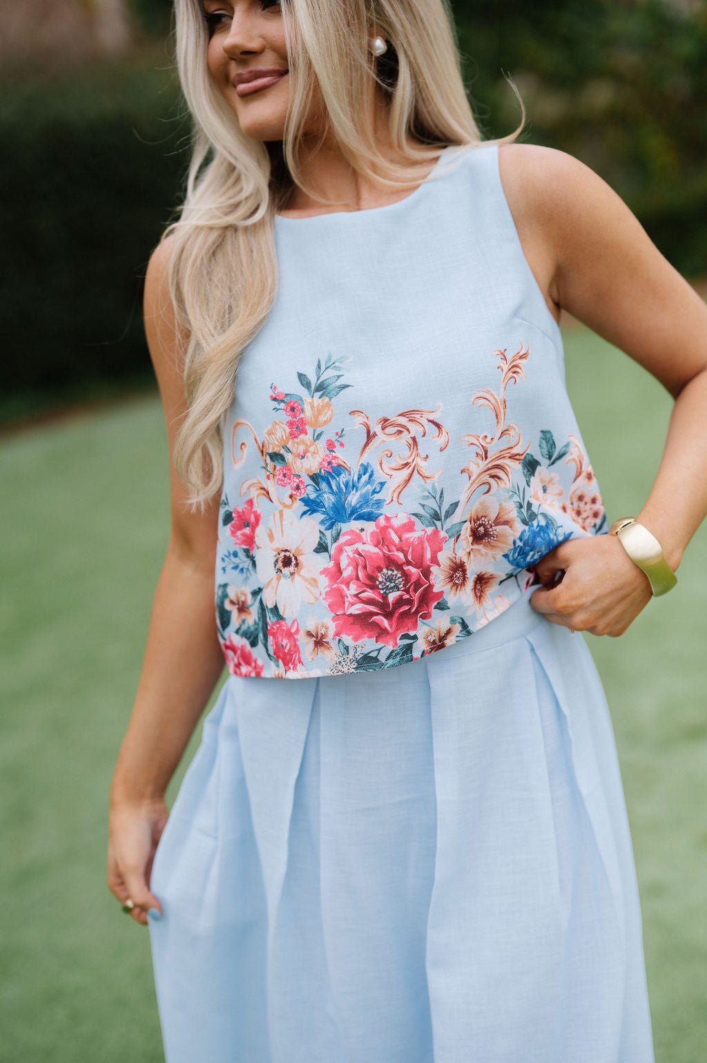 Caroline Skirt Set-Sky