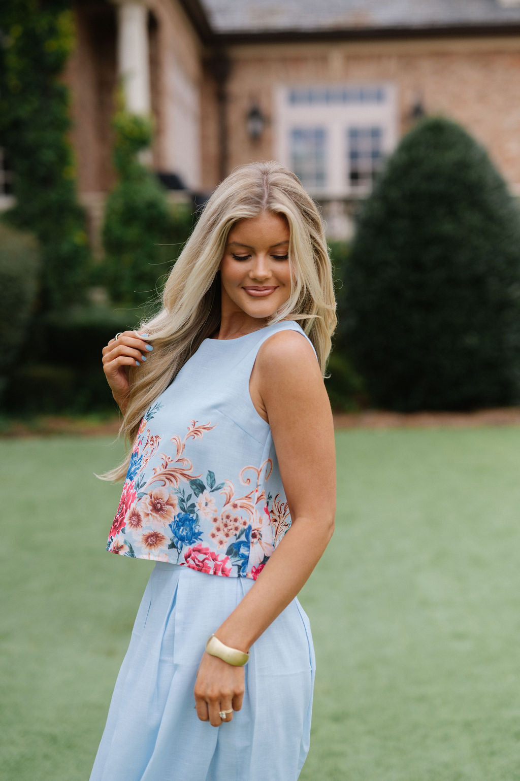 Caroline Skirt Set-Sky