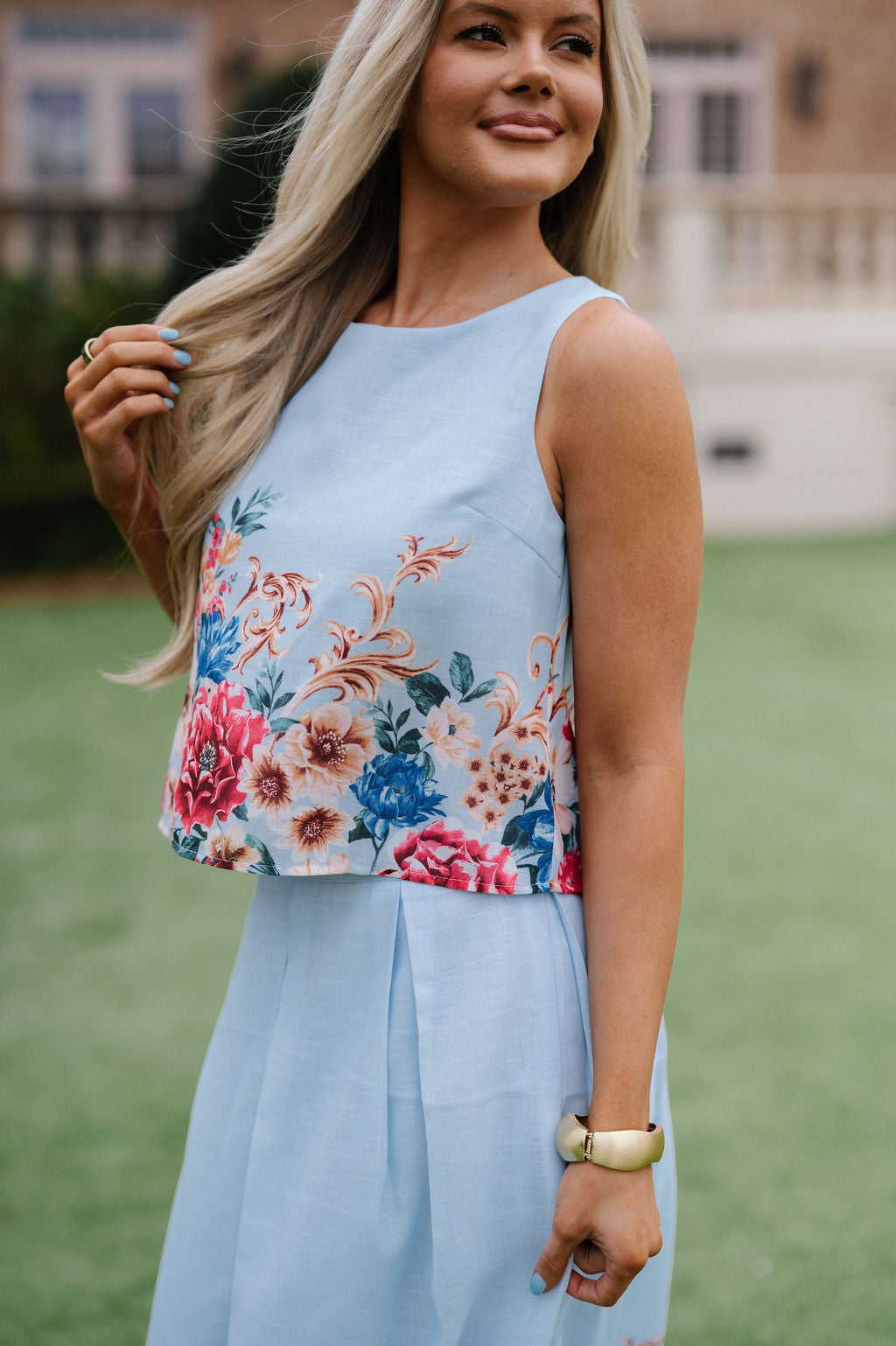 Caroline Skirt Set-Sky