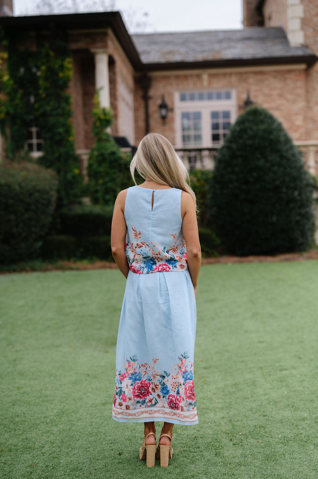 Caroline Skirt Set-Sky