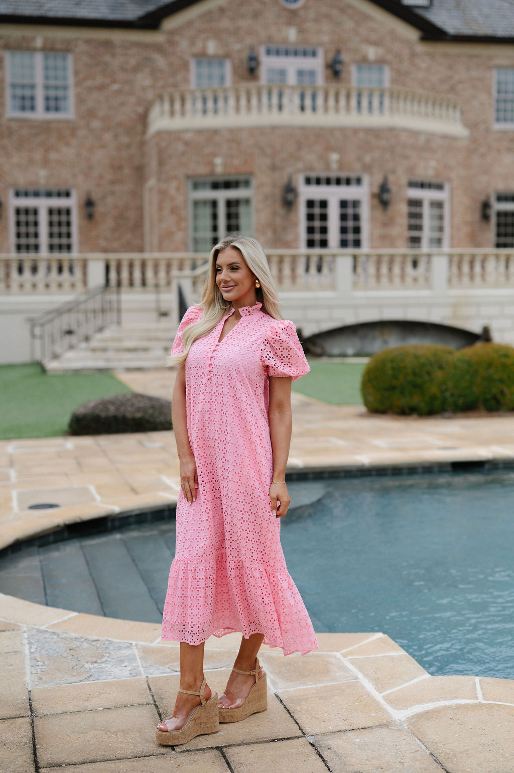 Maddox Midi Dress-Pink