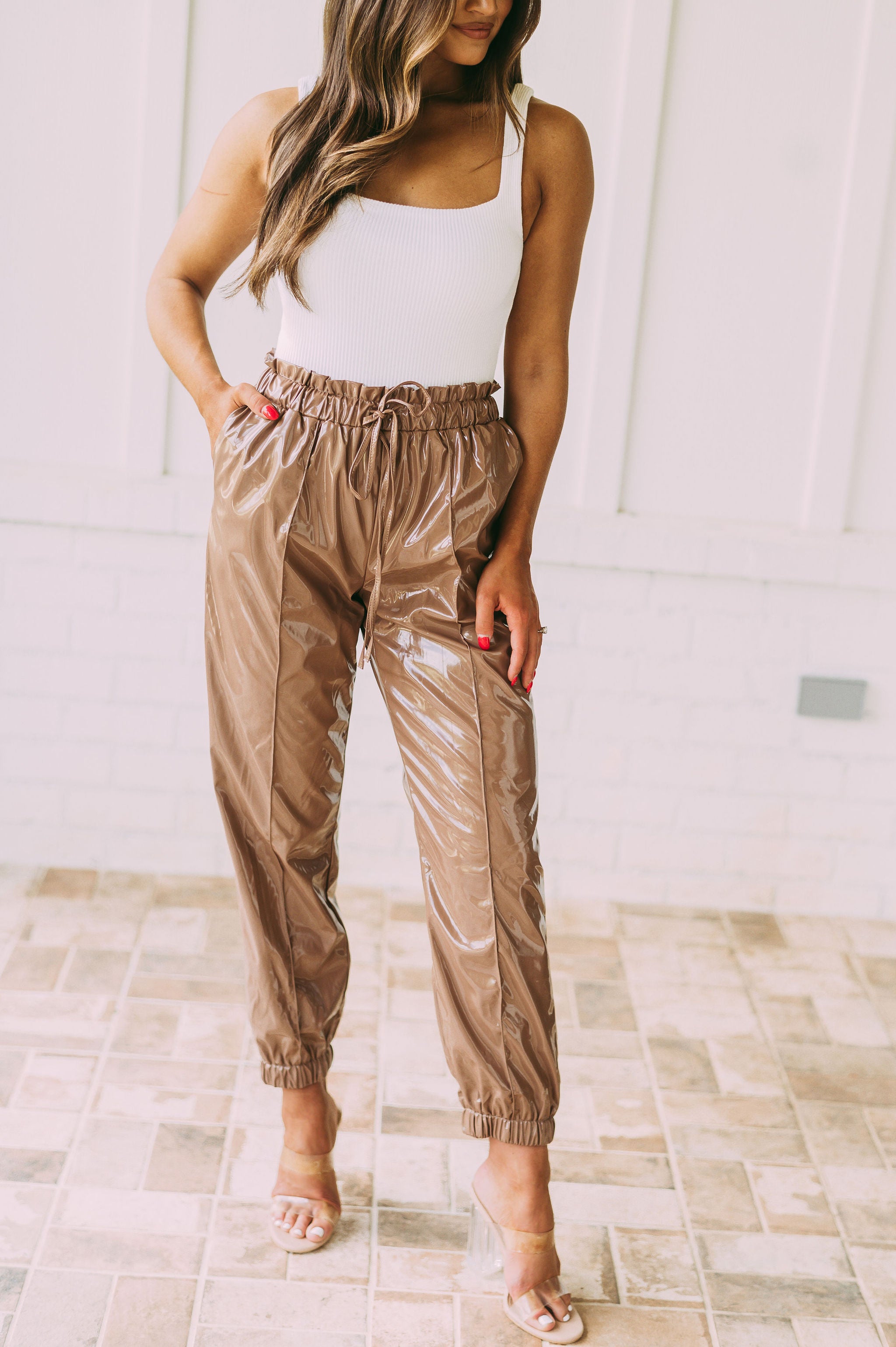 Leather Jogger Pants-