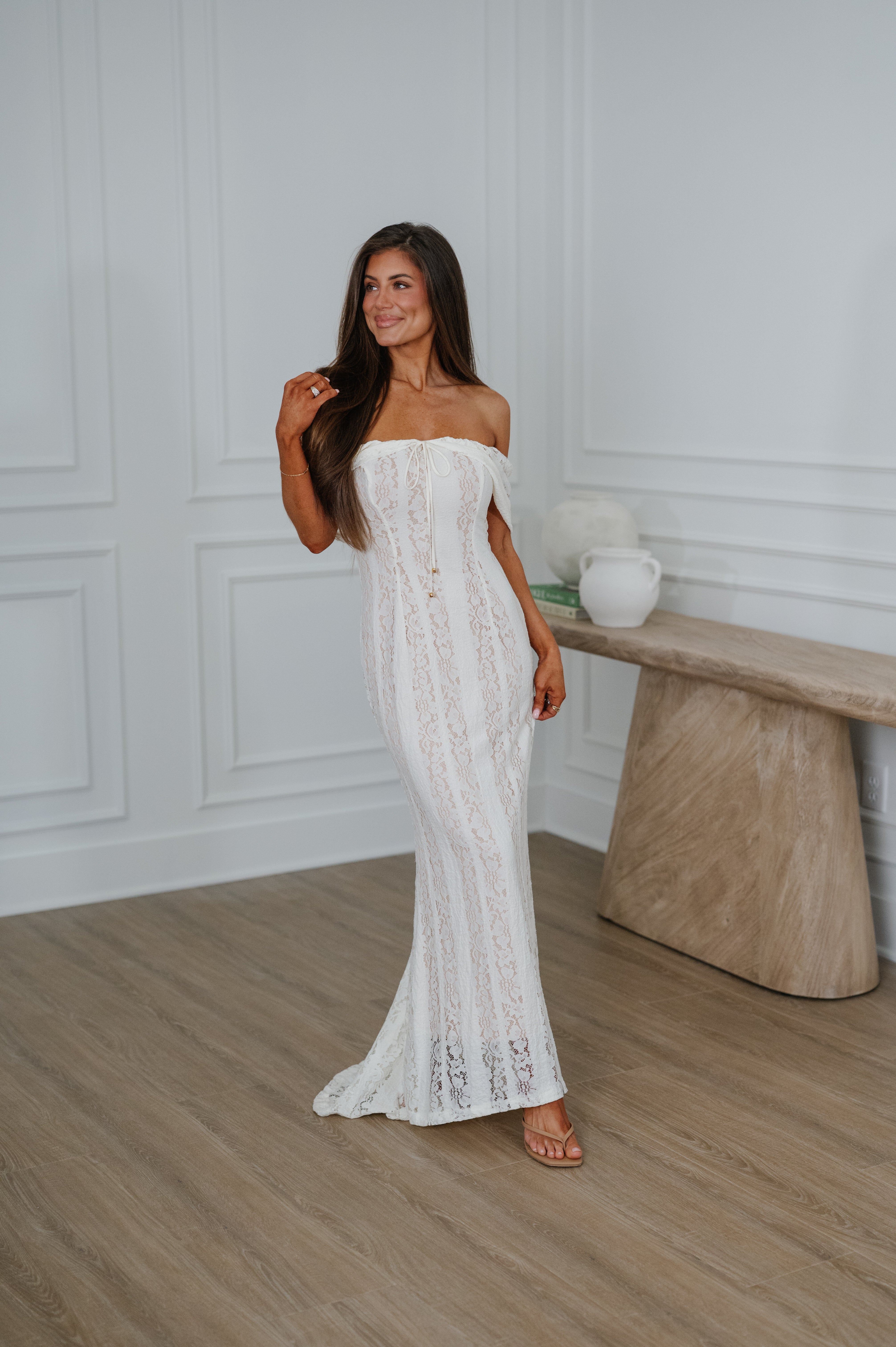 Clara Maxi Dress-Cream