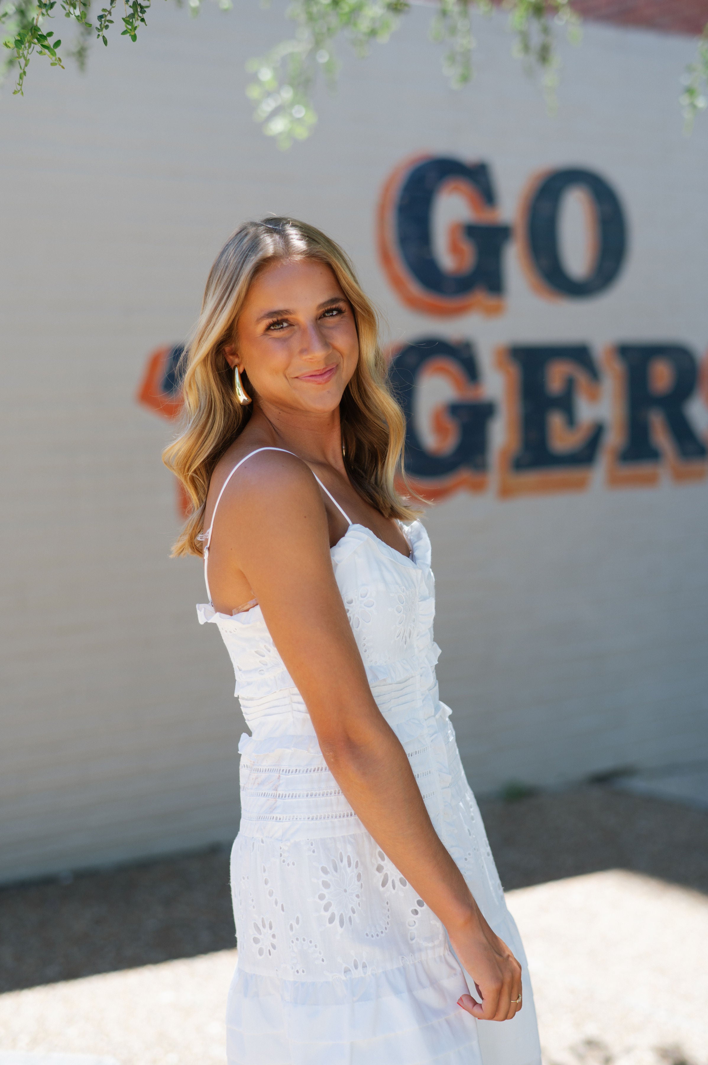 Sonny Embroidered Dress-White