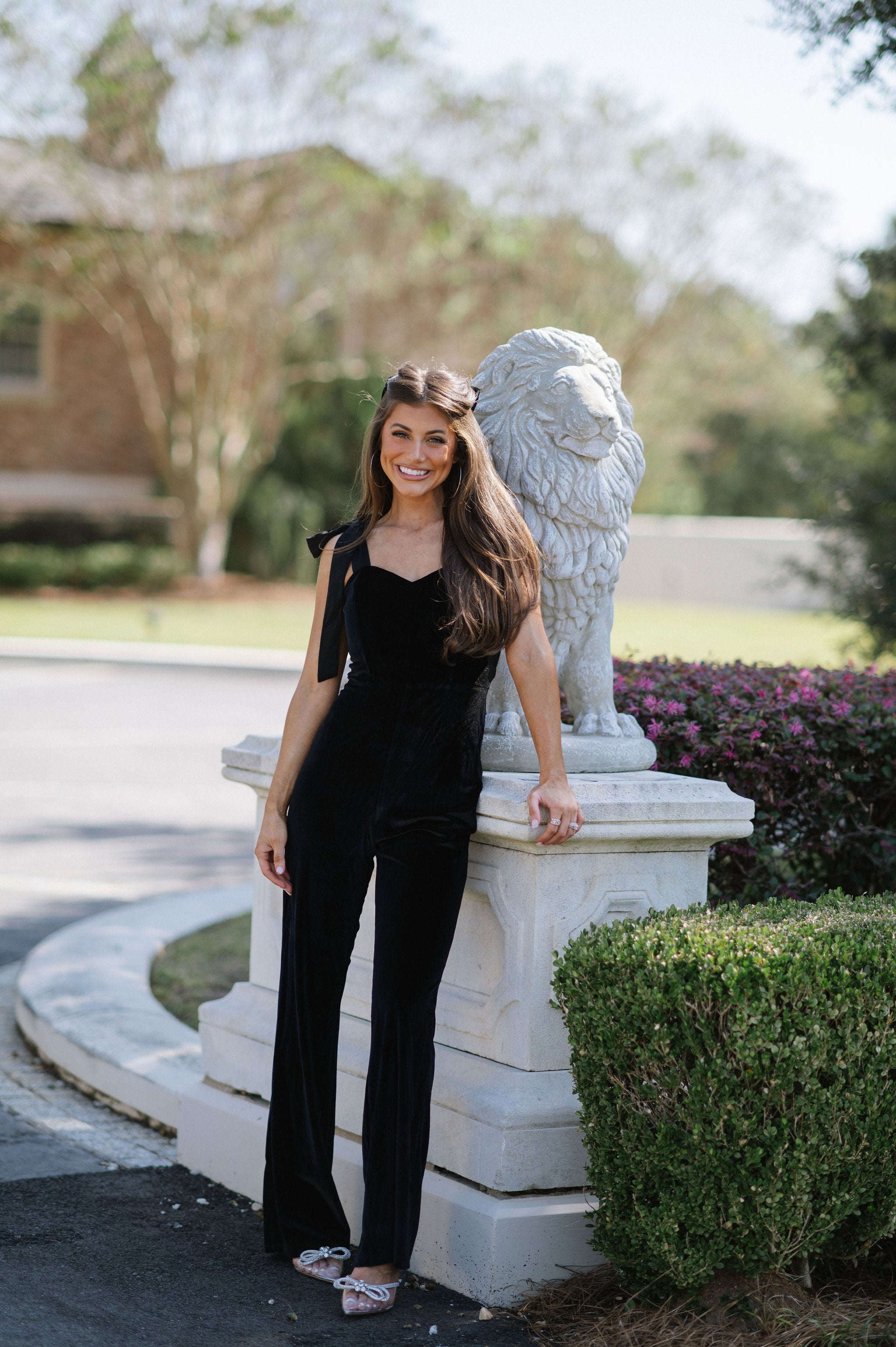 Montgomery Velvet Jumpsuit- Black