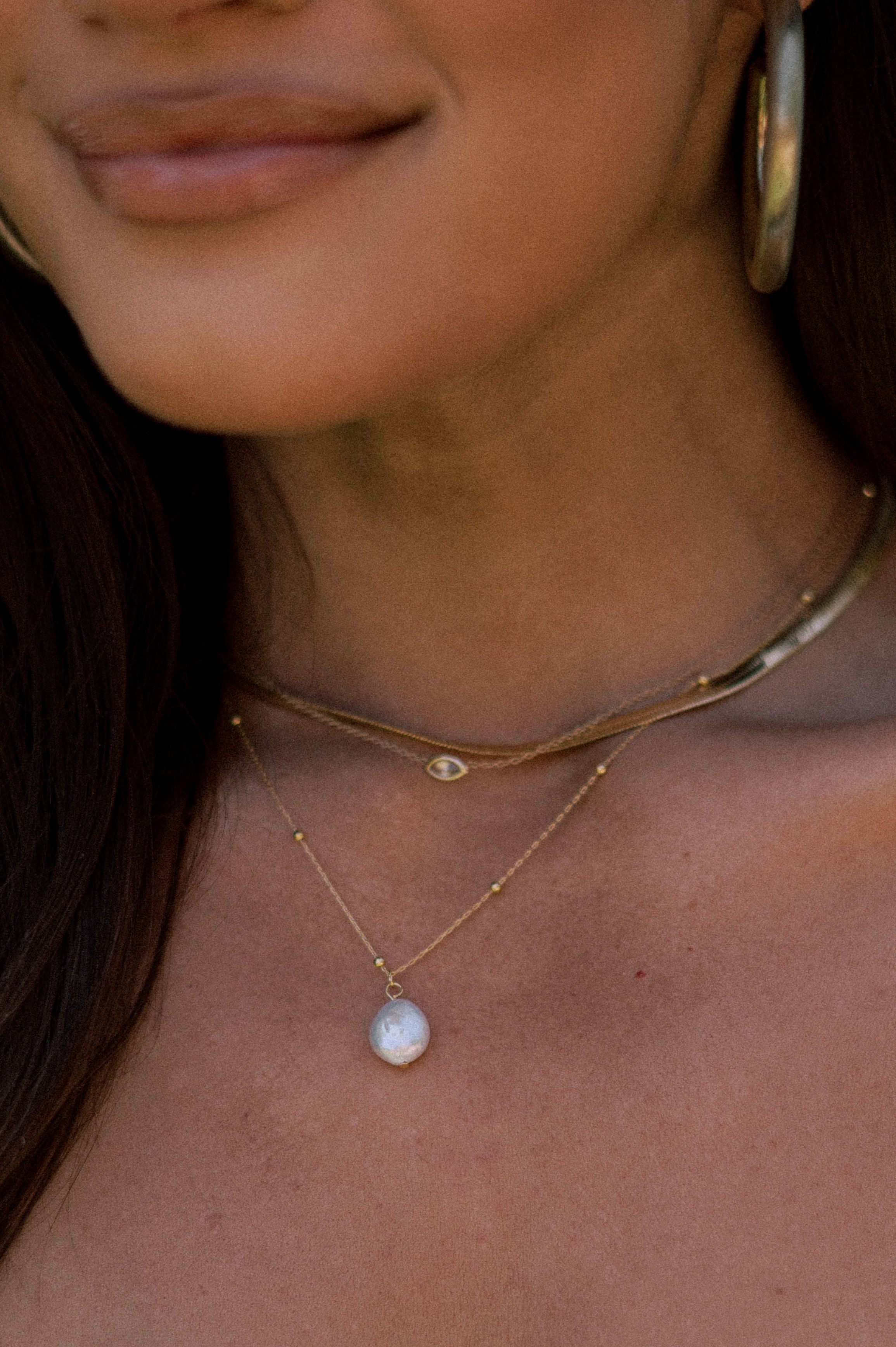 Allison Layered Chain Necklace- Gold