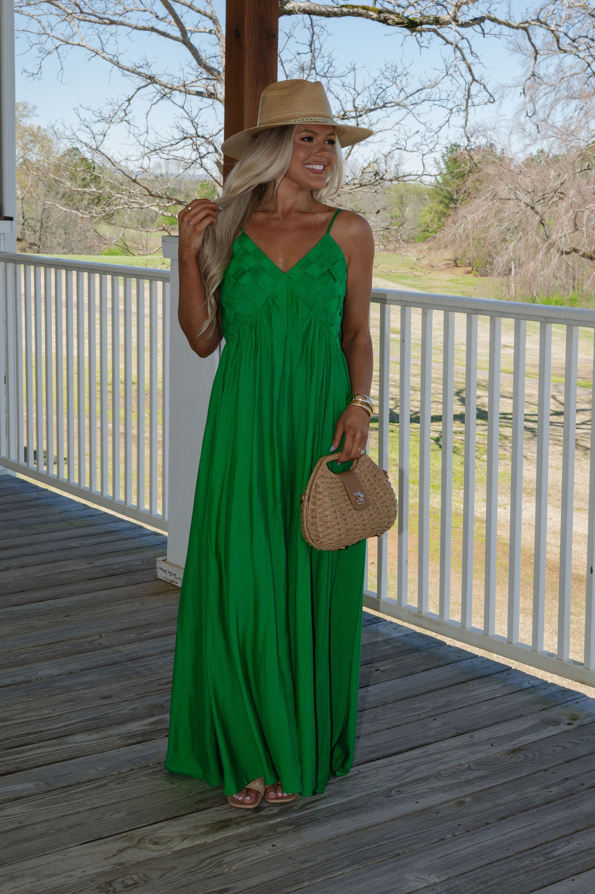 Jennings Maxi Dress-Kelly Green
