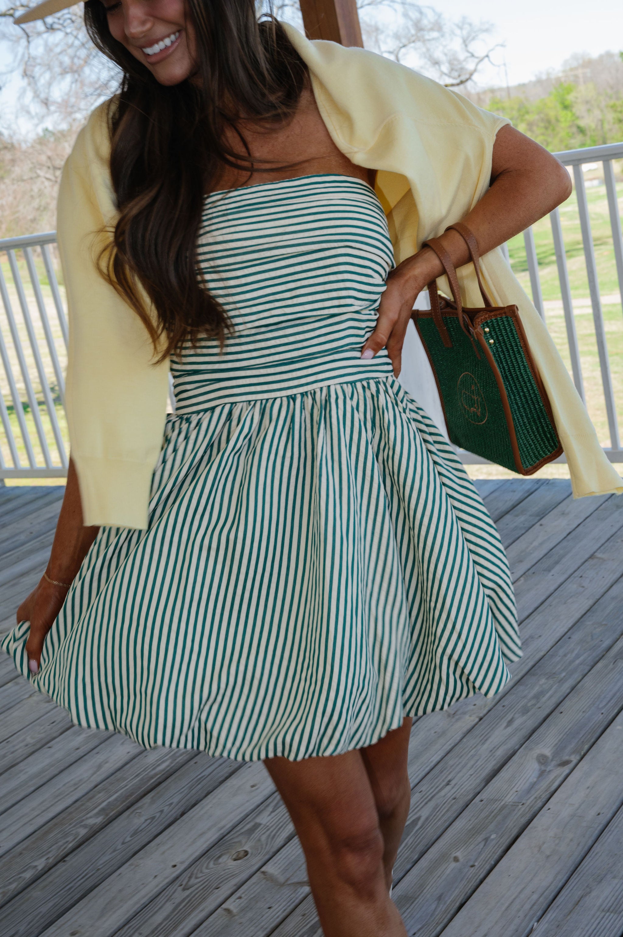 Emmie Mini Dress-Green