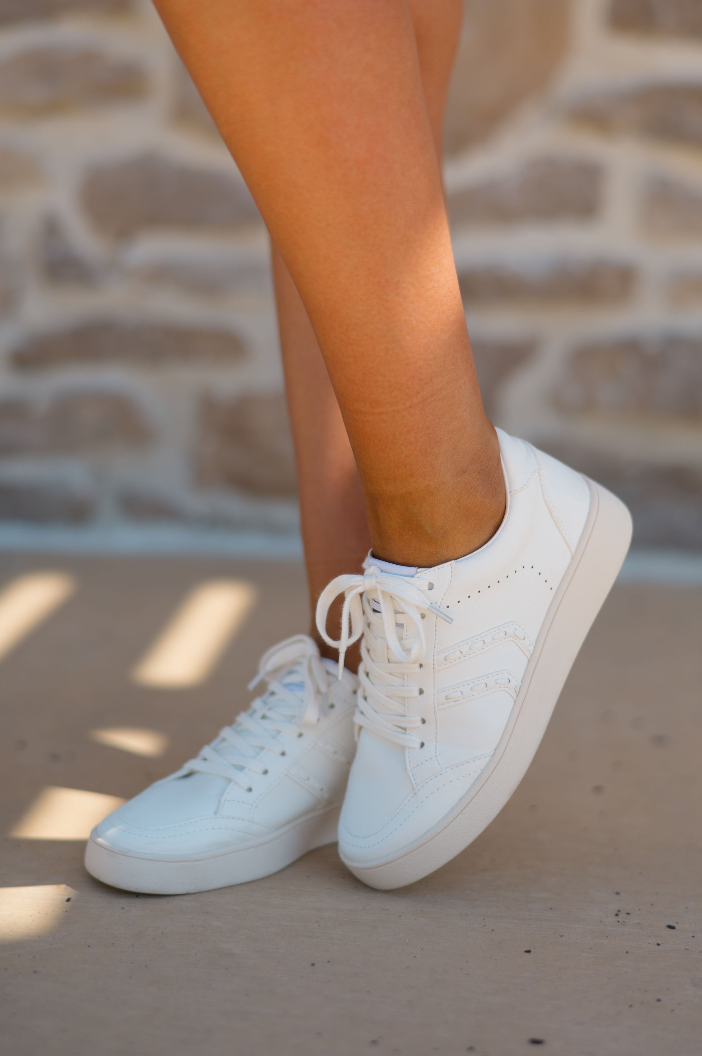 Mara Leather Sneaker-White