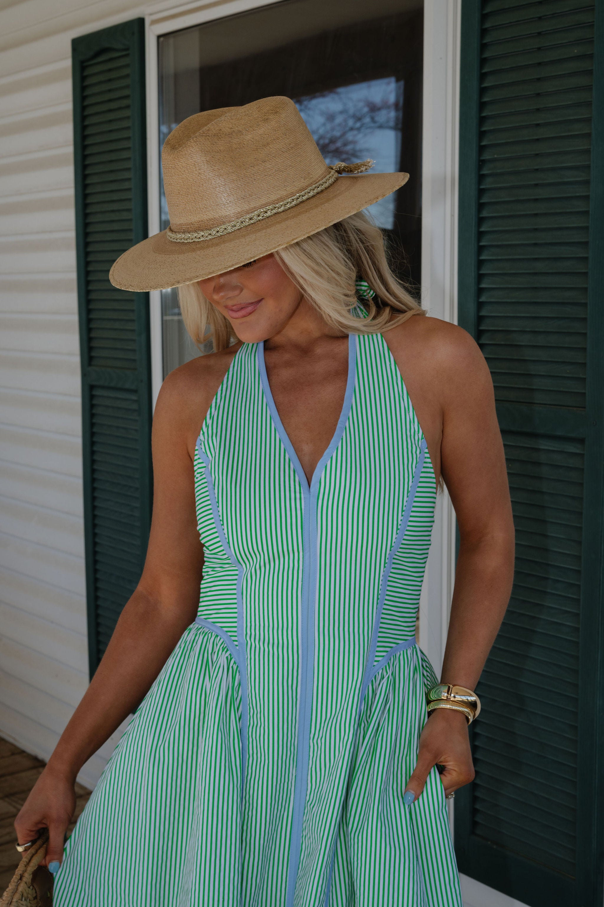 Hadley Midi Dress-Green