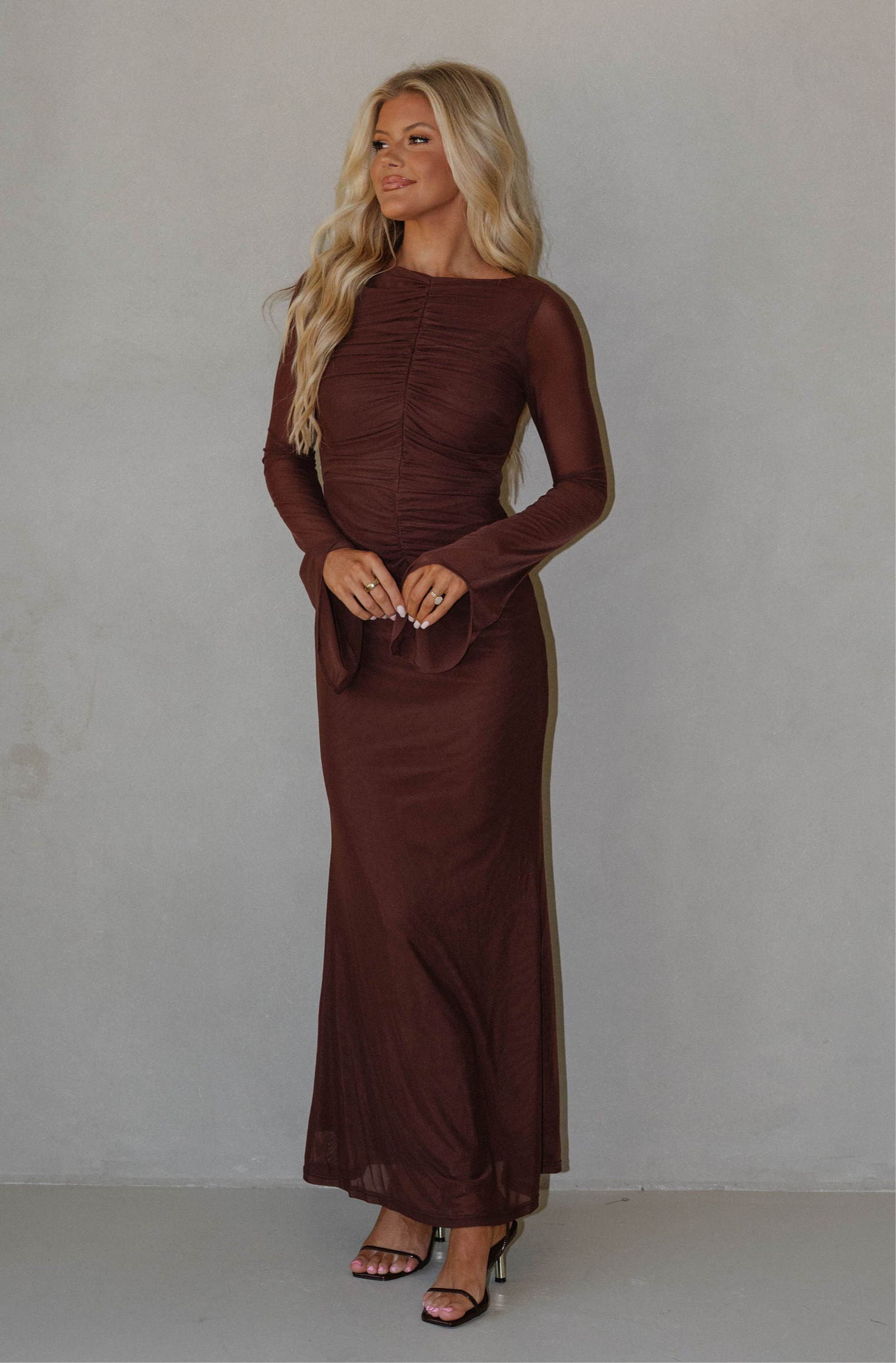 Booker Maxi Dress-Chocolate