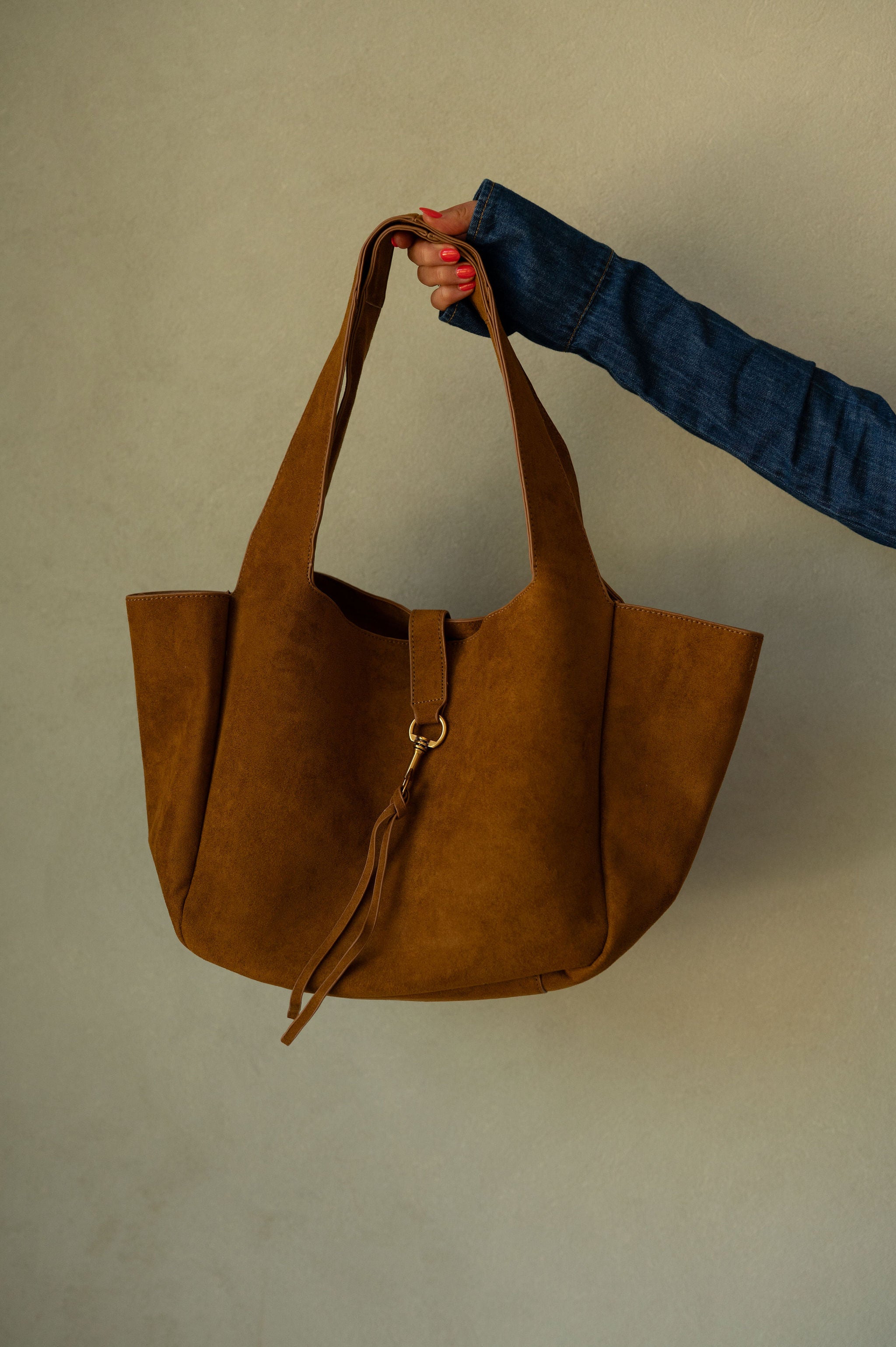 Leon Tote Bag-Cognac