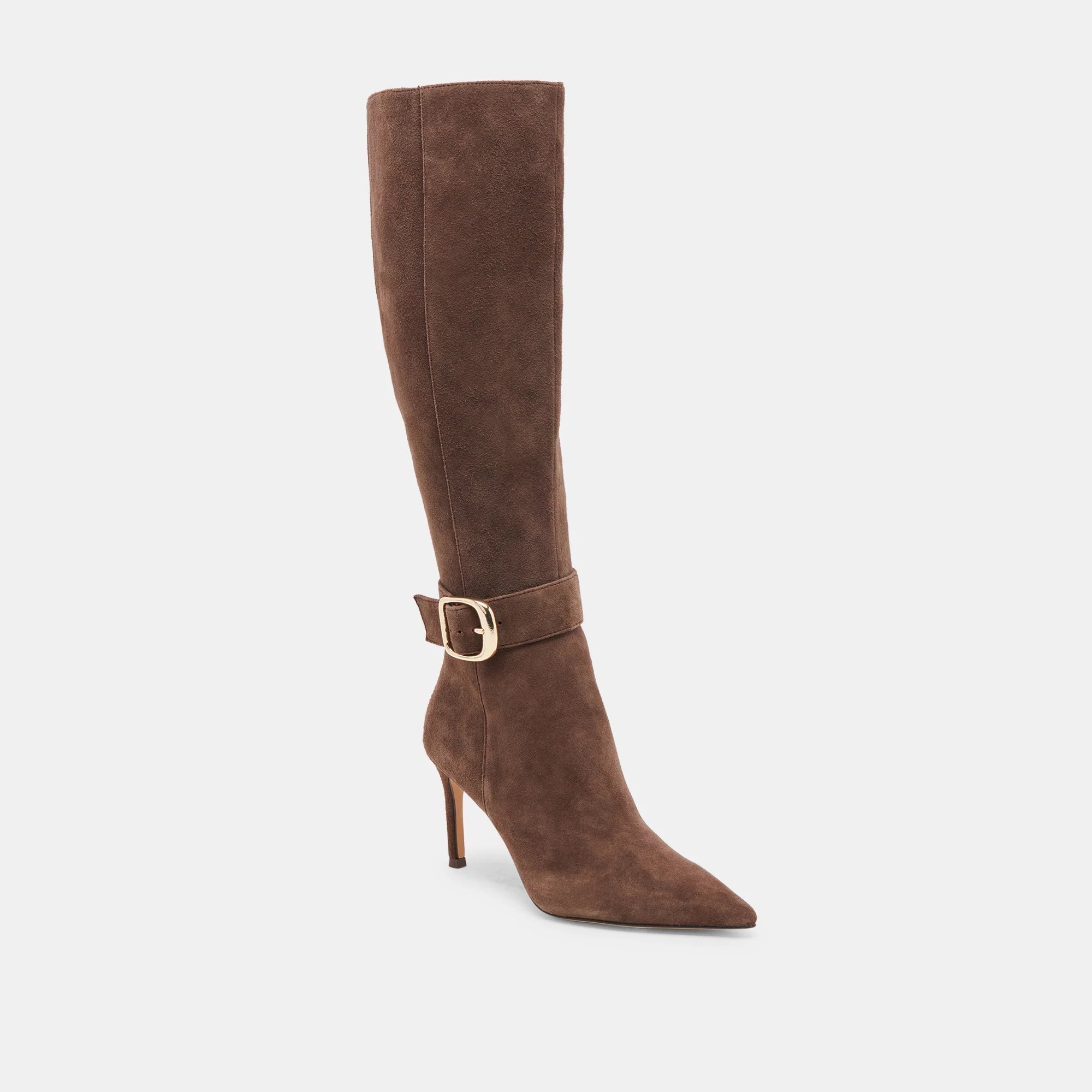 Kinzy Suede Boots-Dark Brown/Dolce Vita