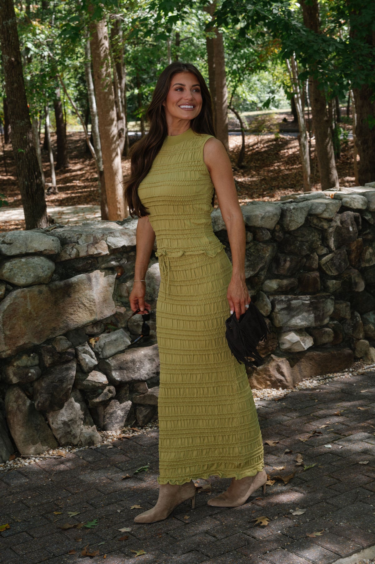 Tasha Maxi Skirt Set-Green