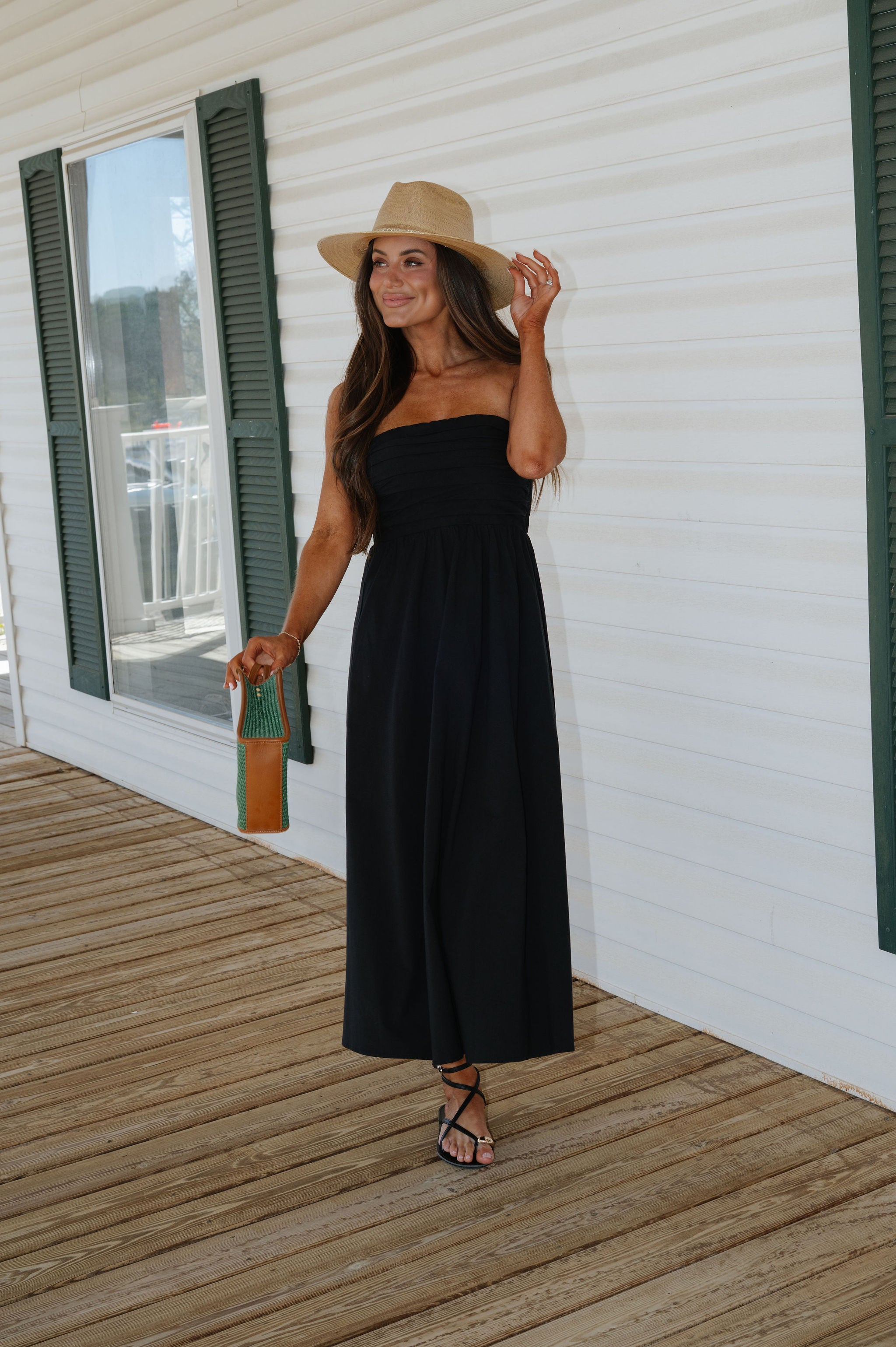 Bonnie Midi Dress-Black
