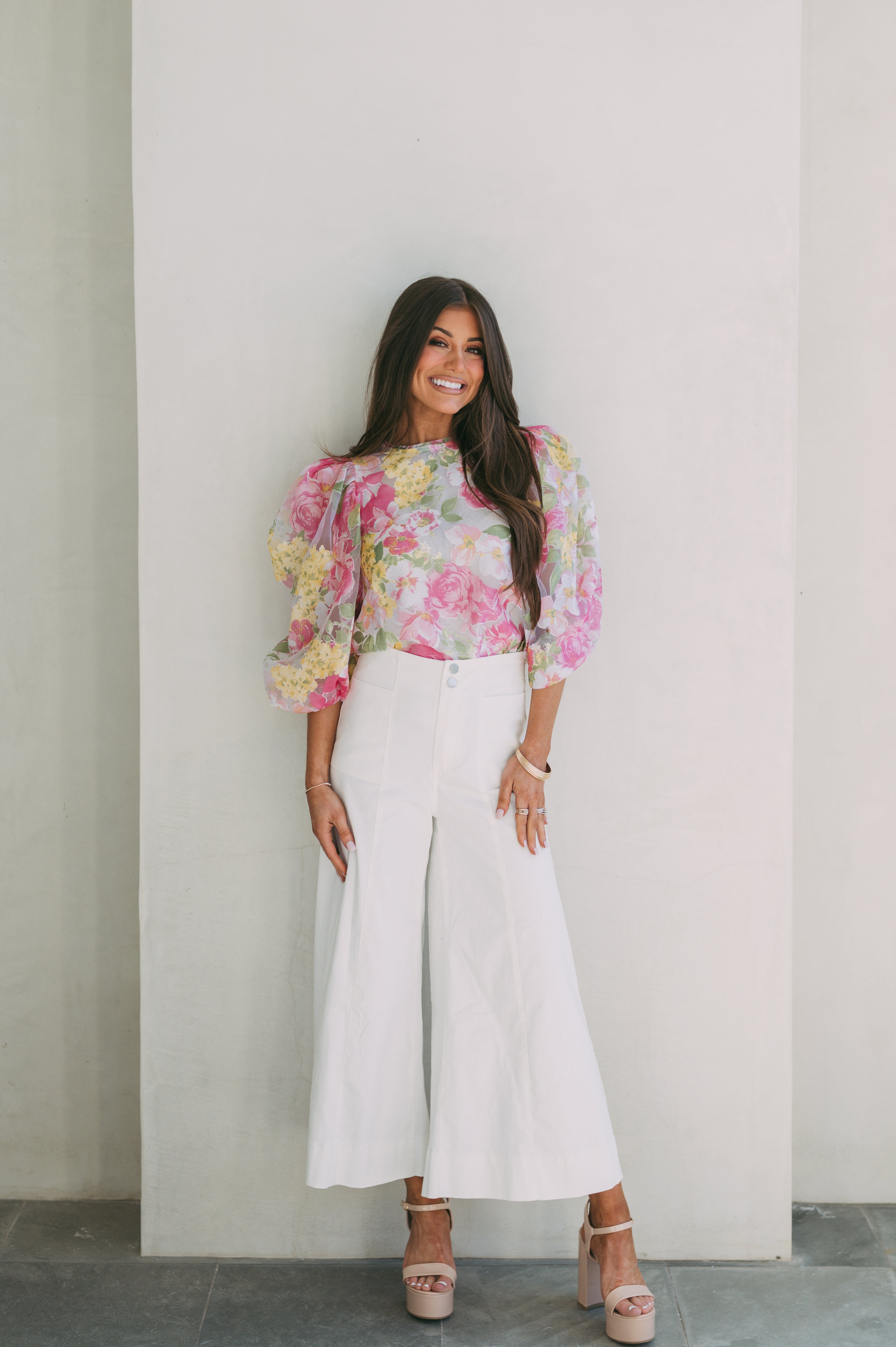 Judson Cropped Wide Leg Pants-Off White