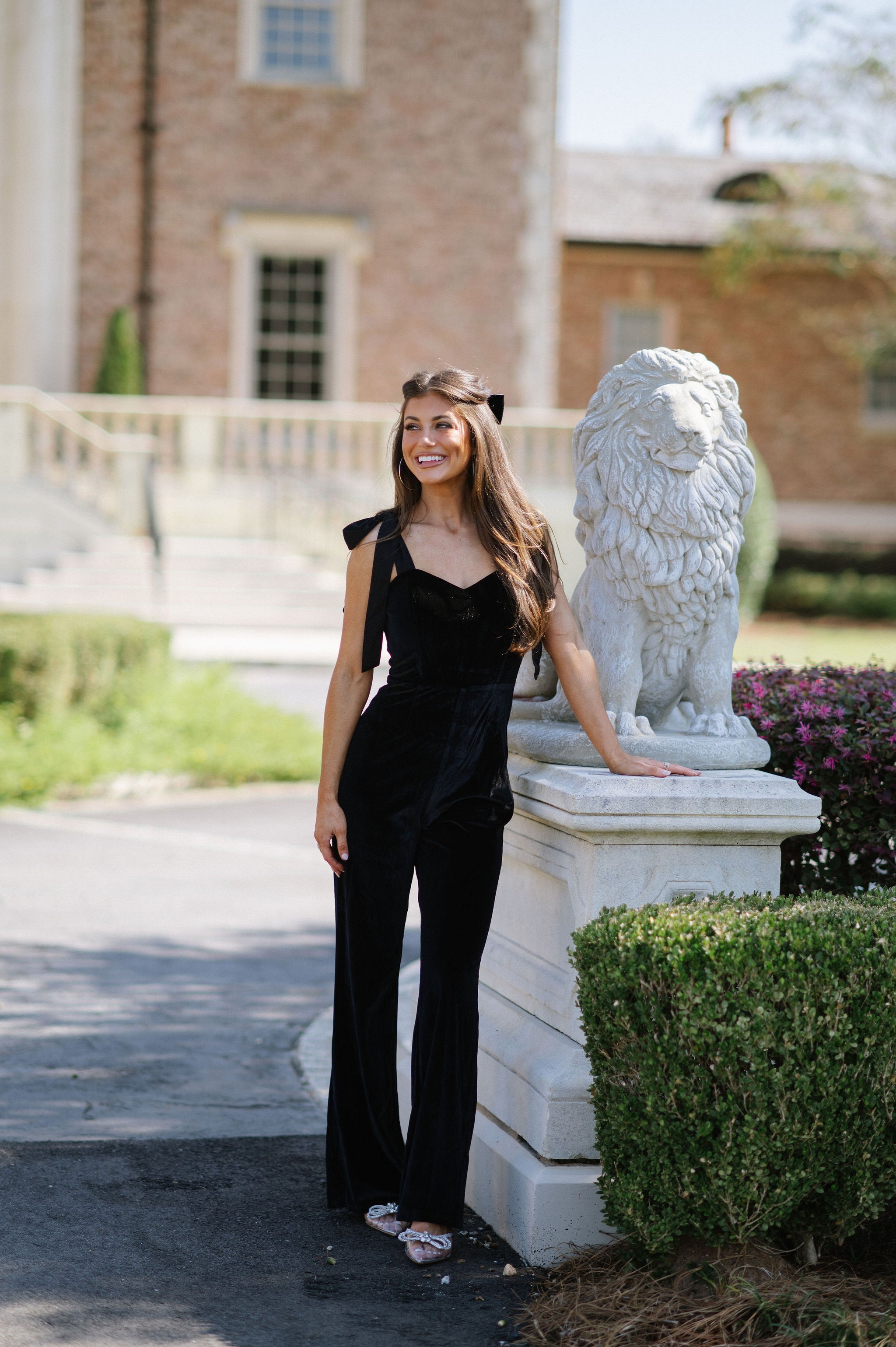 Montgomery Velvet Jumpsuit- Black