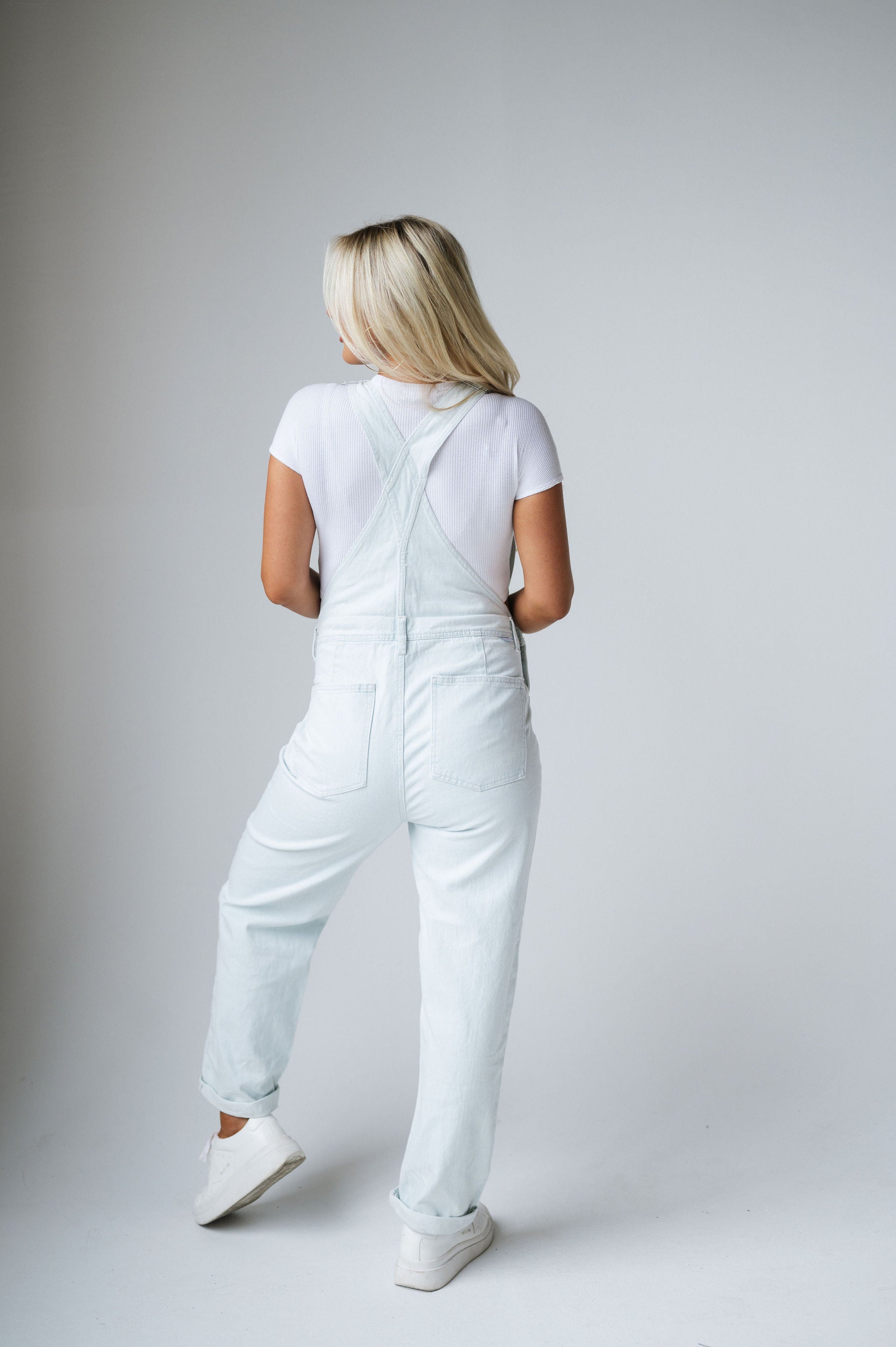 Patrick Oversized Overalls-Ice Blue