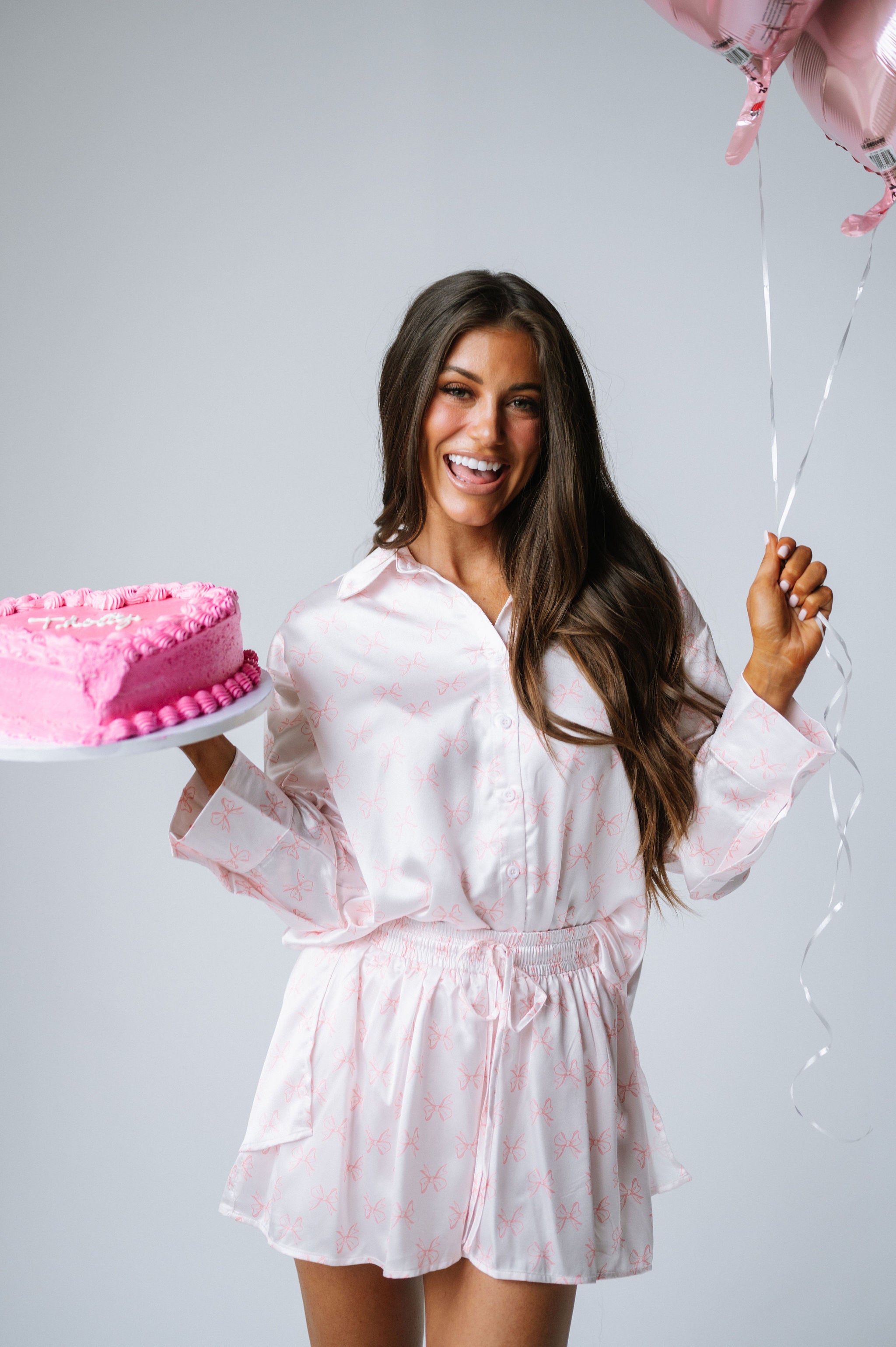 Baby Pink Bow Pajama Set