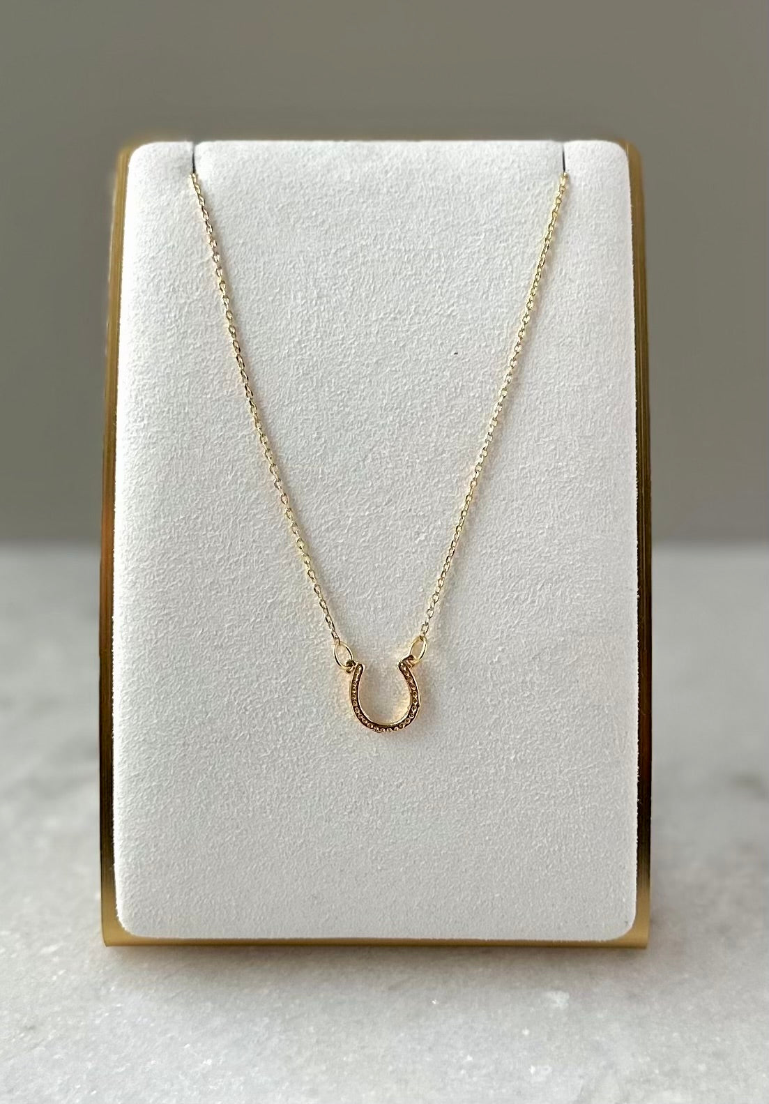 Horseshoe Necklace- Gold
