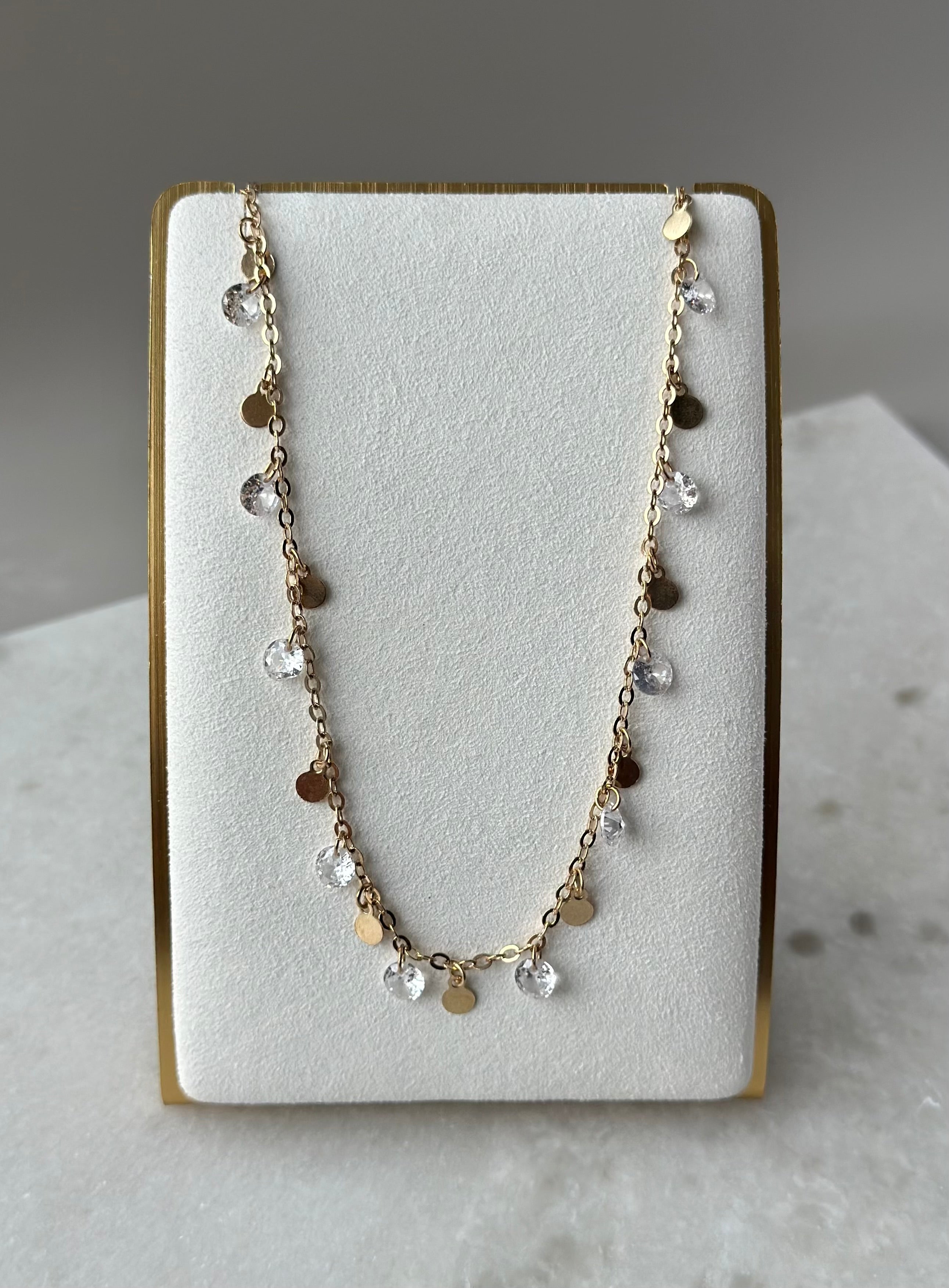 Iris Charm Necklace- Gold