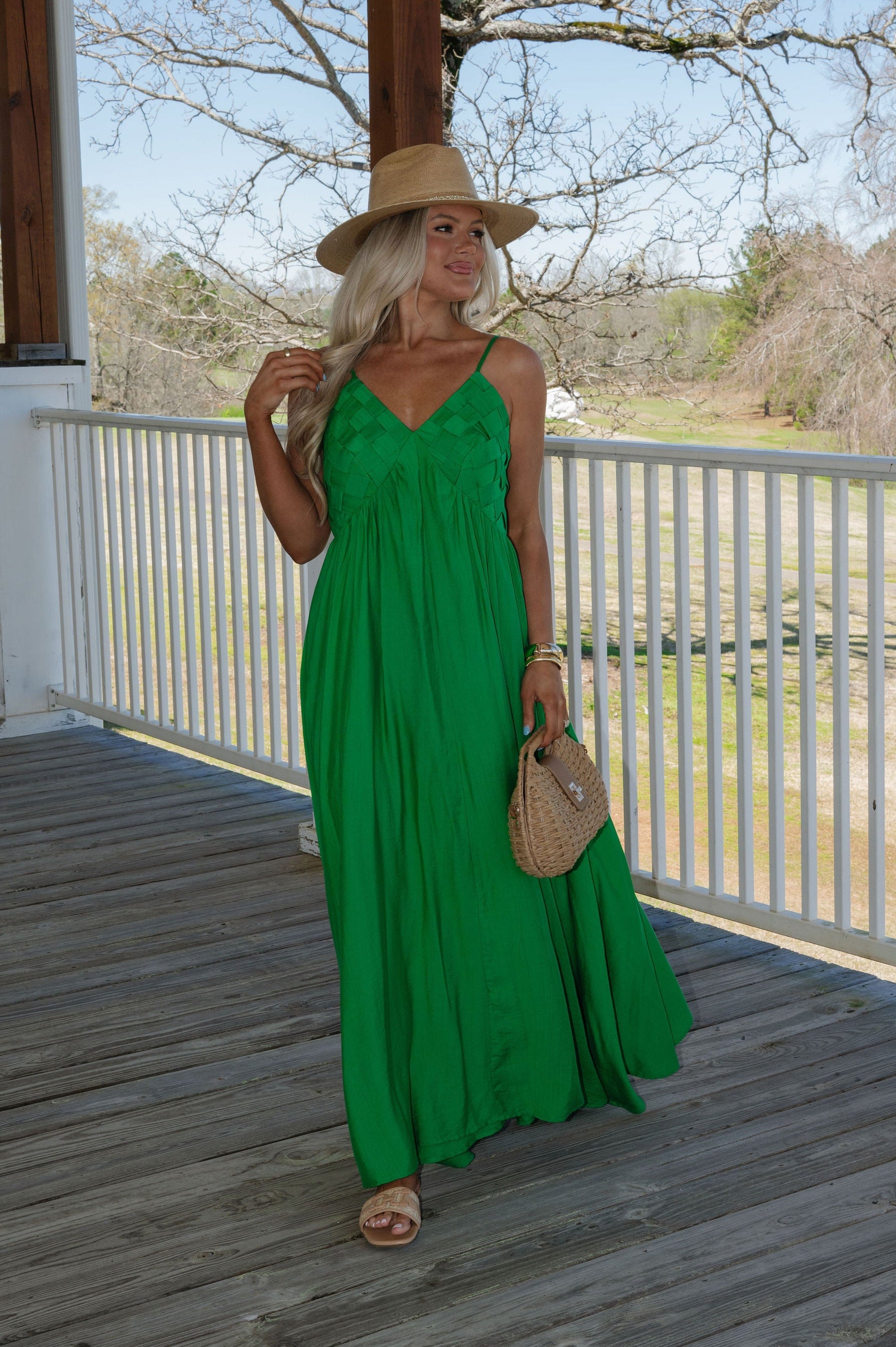 Jennings Maxi Dress-Kelly Green