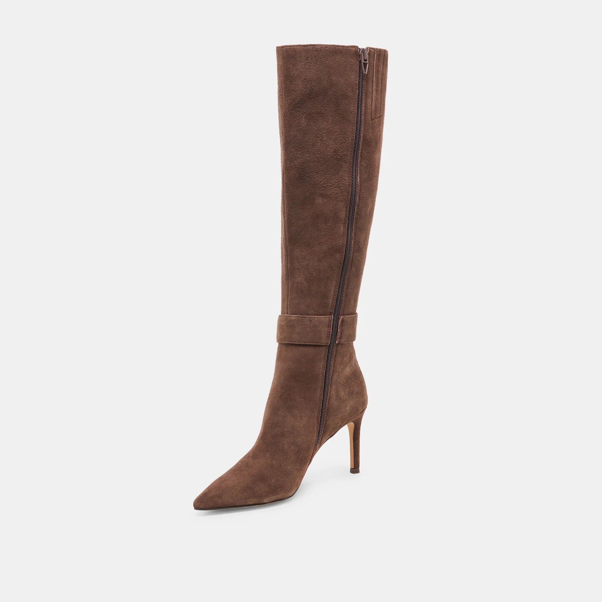 Kinzy Suede Boots-Dark Brown/Dolce Vita