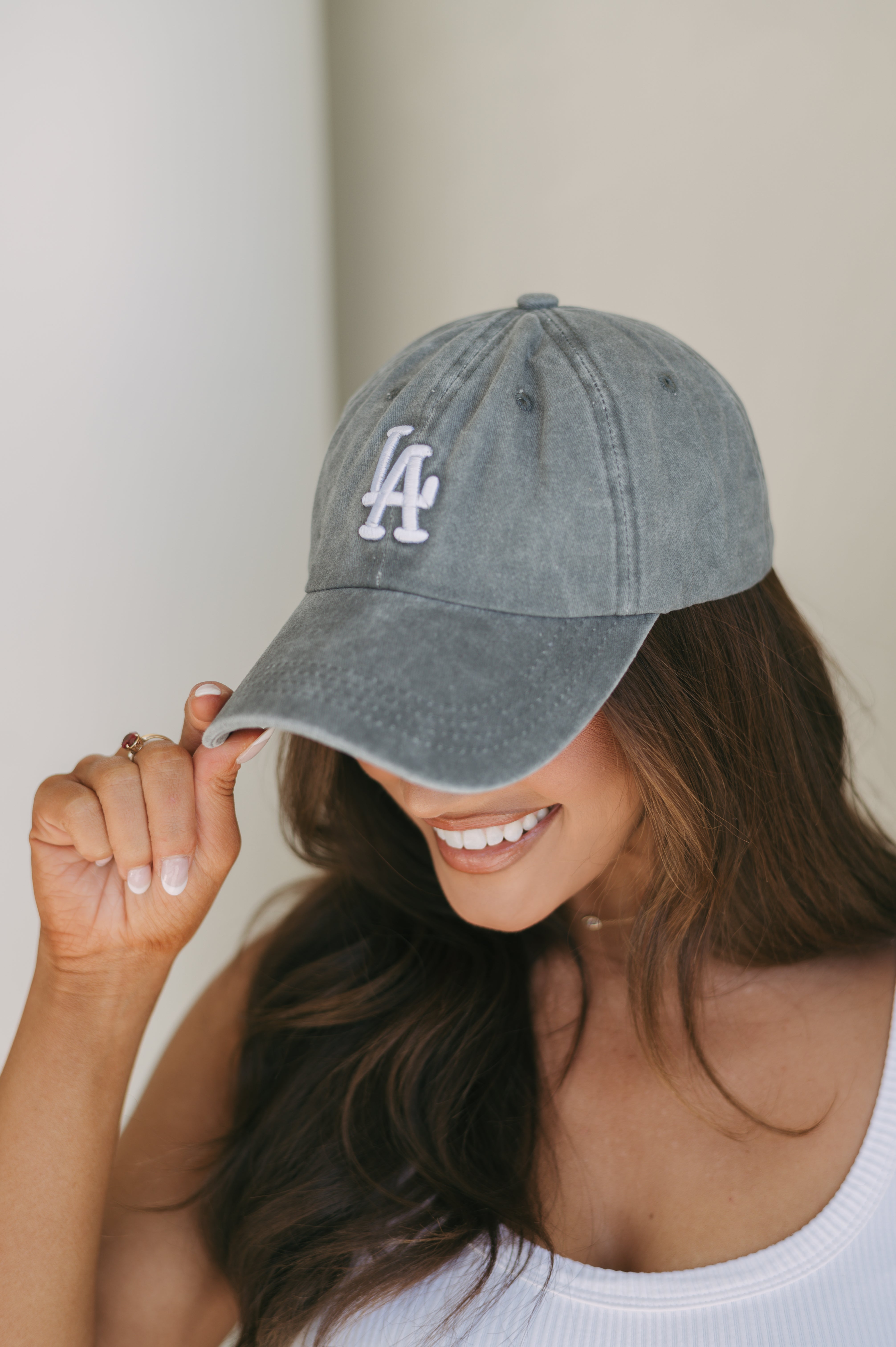 LA Baseball Cap- Grey