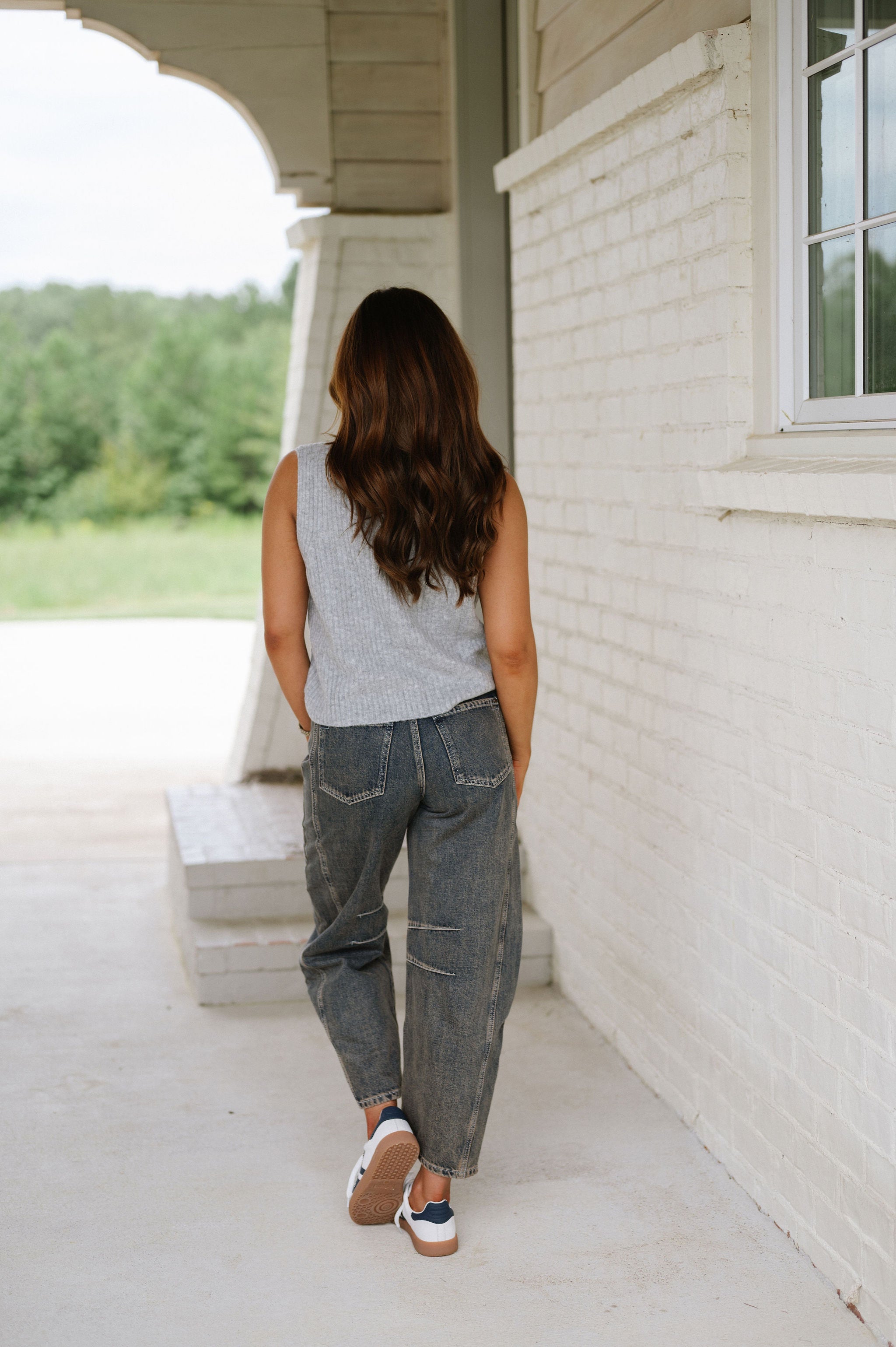 Bristol Ribbed Vest- Heather Grey