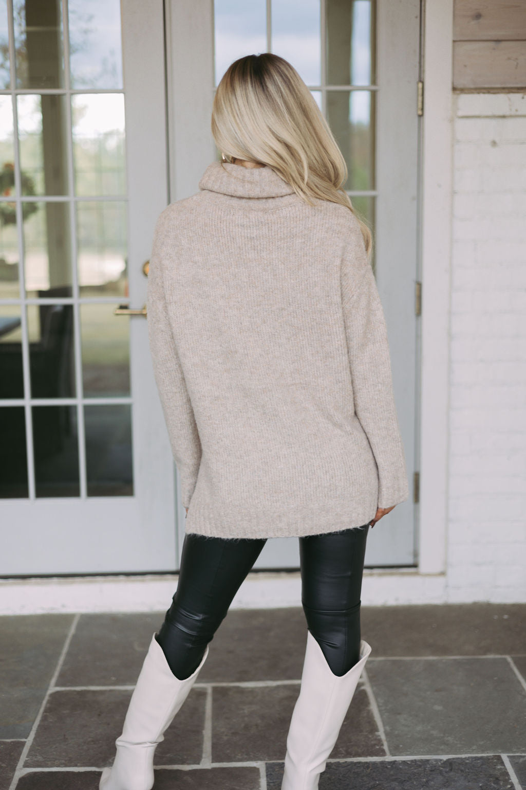 Cozy Classic Turtleneck Sweater-Oatmeal