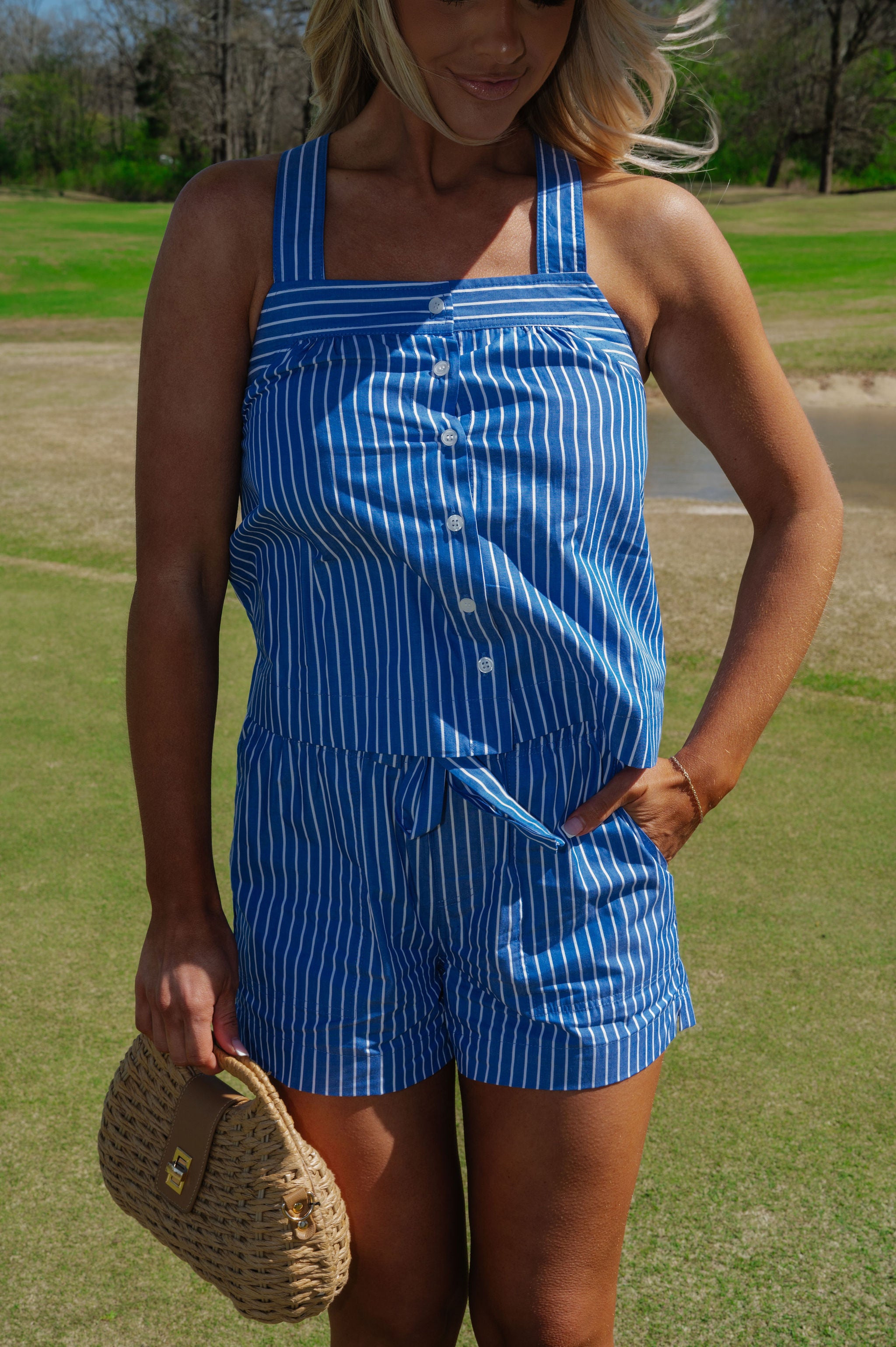 Charolette Shorts Set-Blue