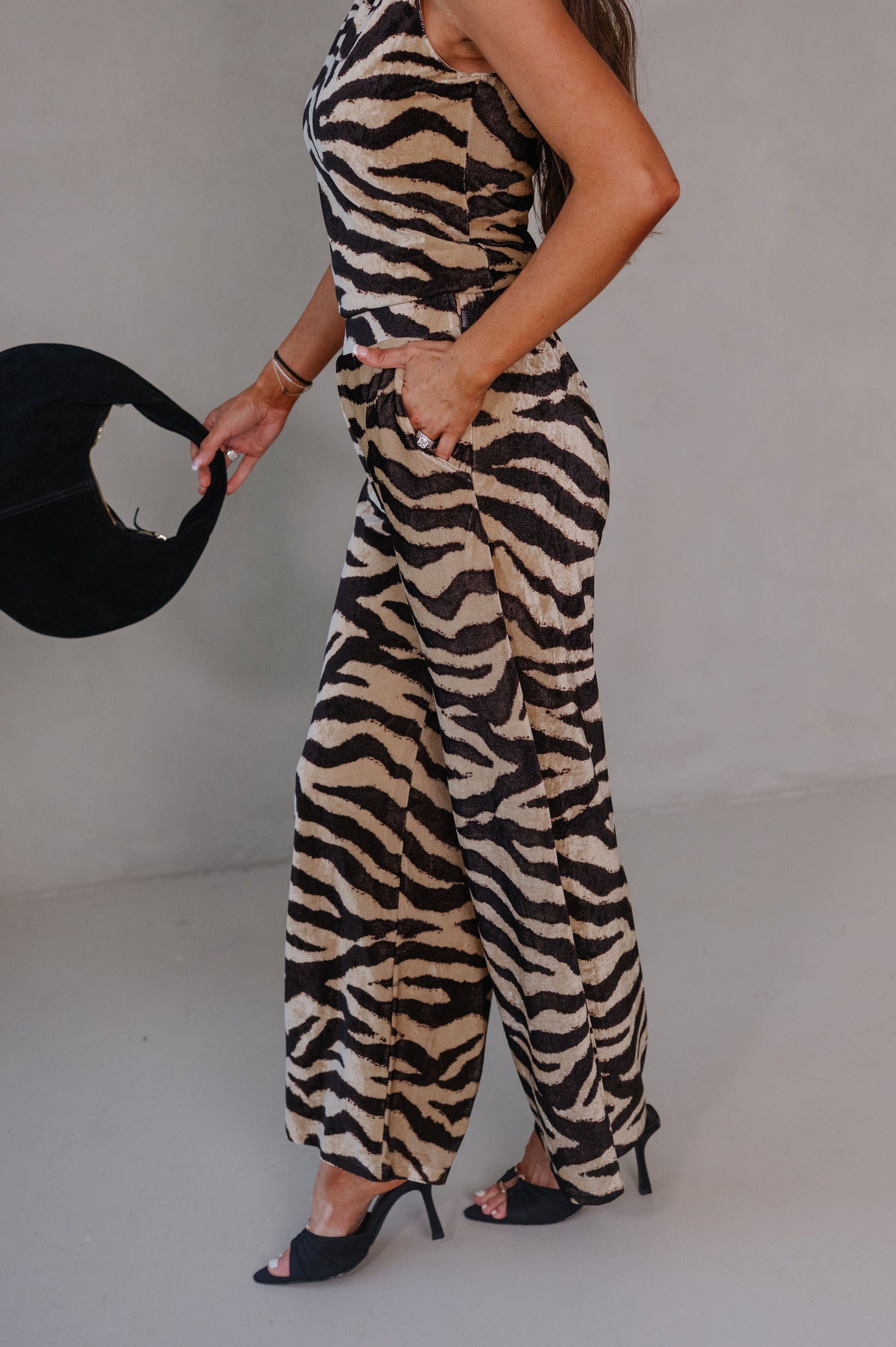 Zebra Print Pant Set