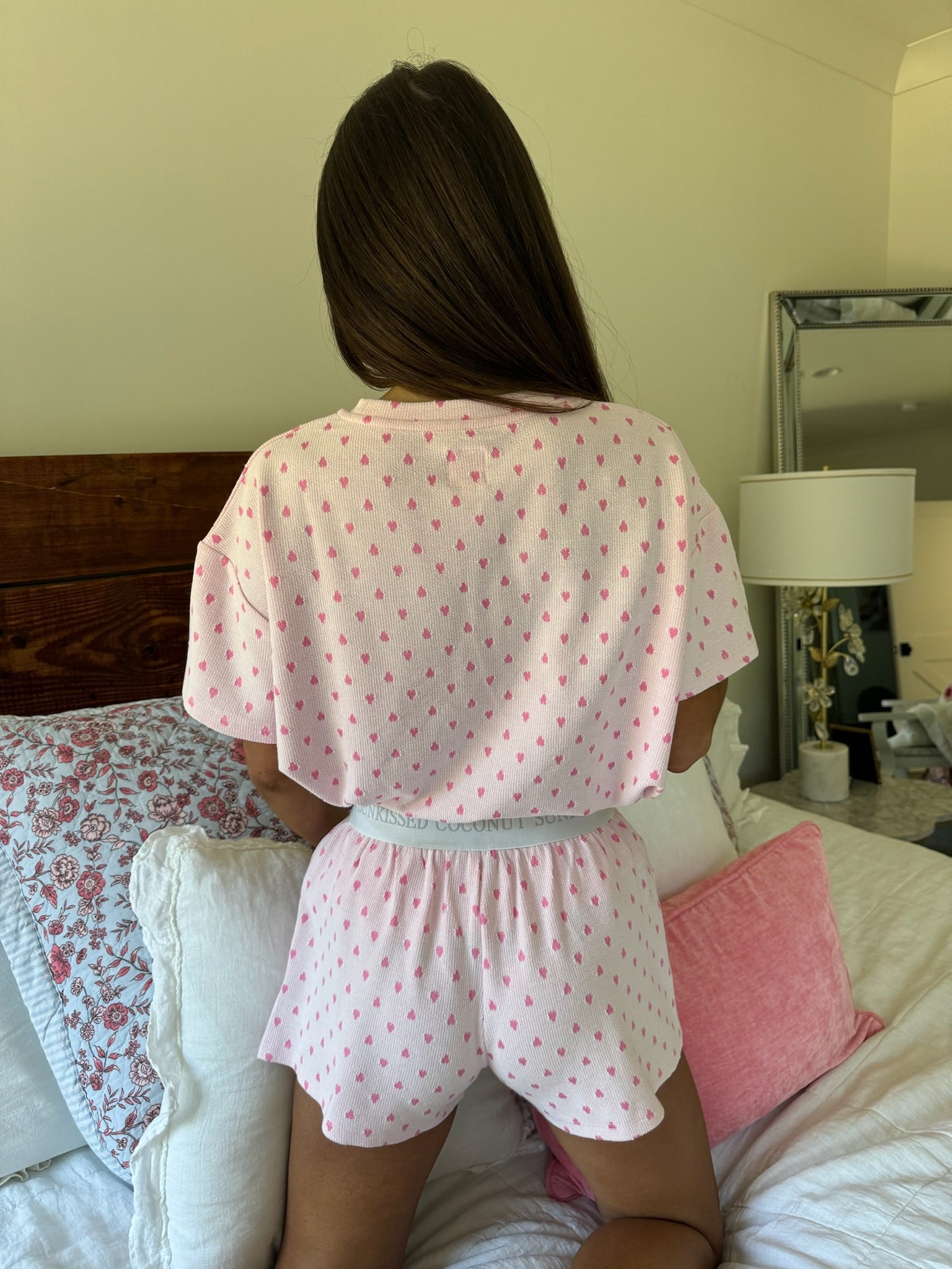 Eloise Lounge Set-Printed  Pink