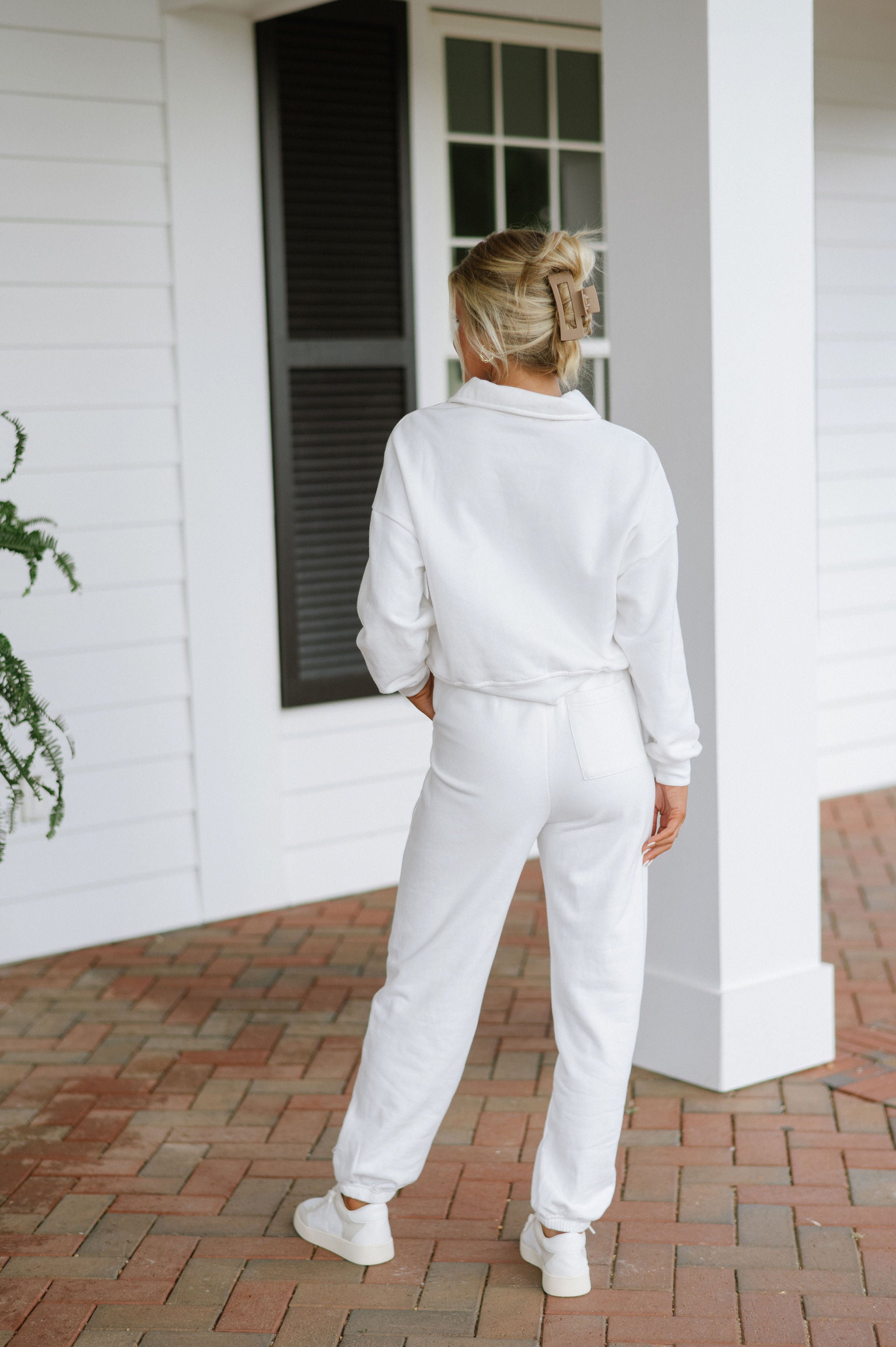 Lyla Polo Sweat Set - Off White