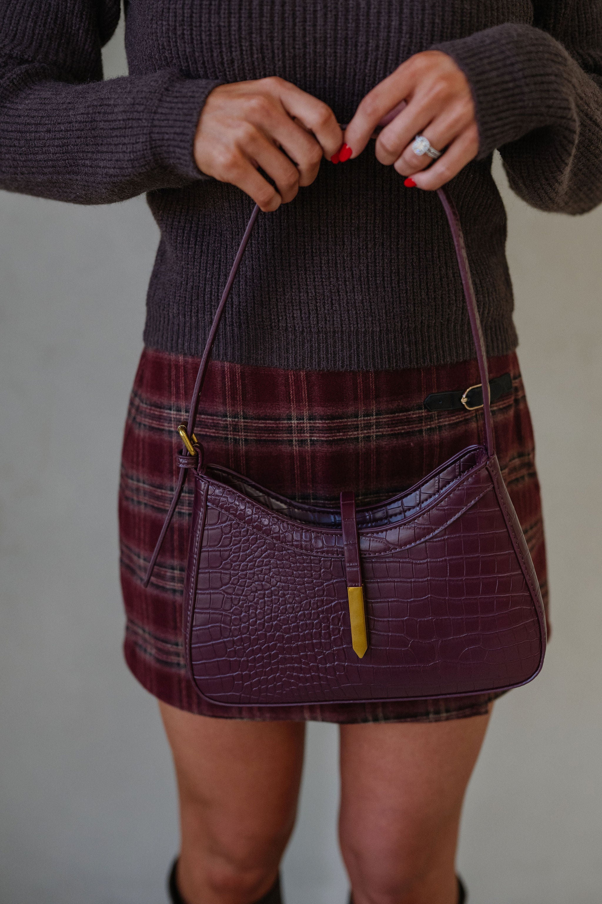 Judith Shoulder Bag-Wine