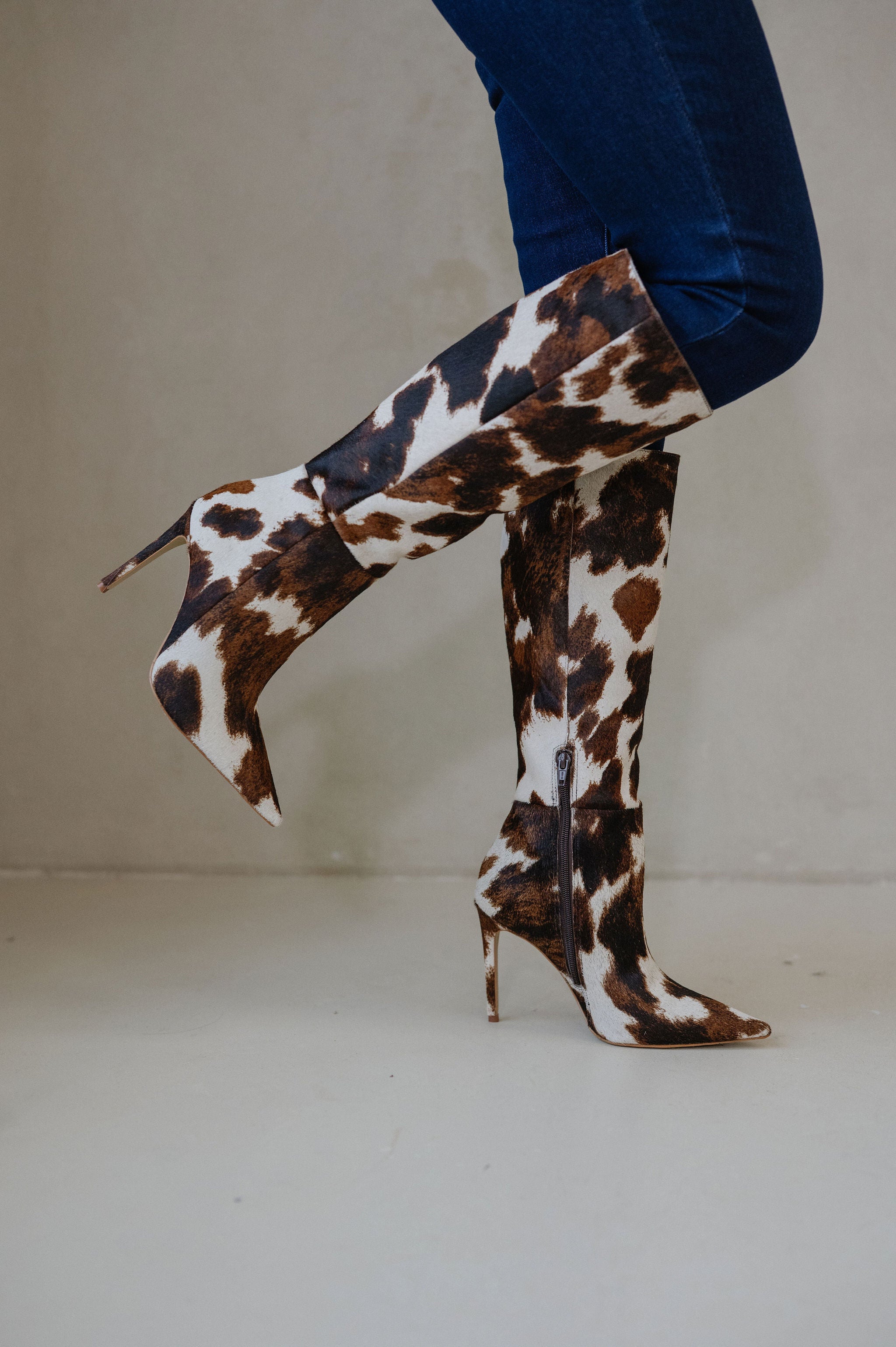 Nitro Stiletto Boots-Cow