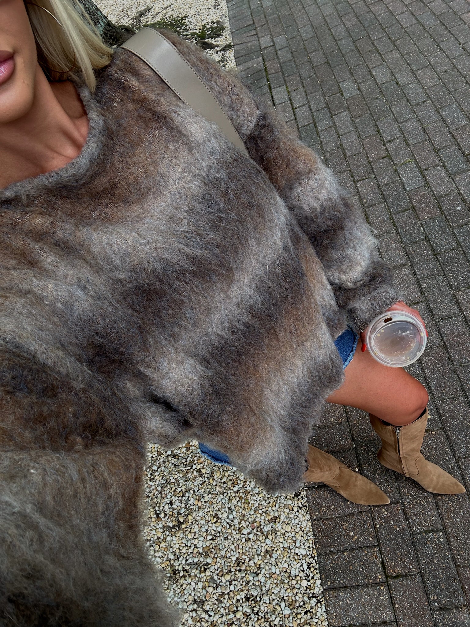 Cozy Ombre Chunky Knit Sweater-Brown/Multi