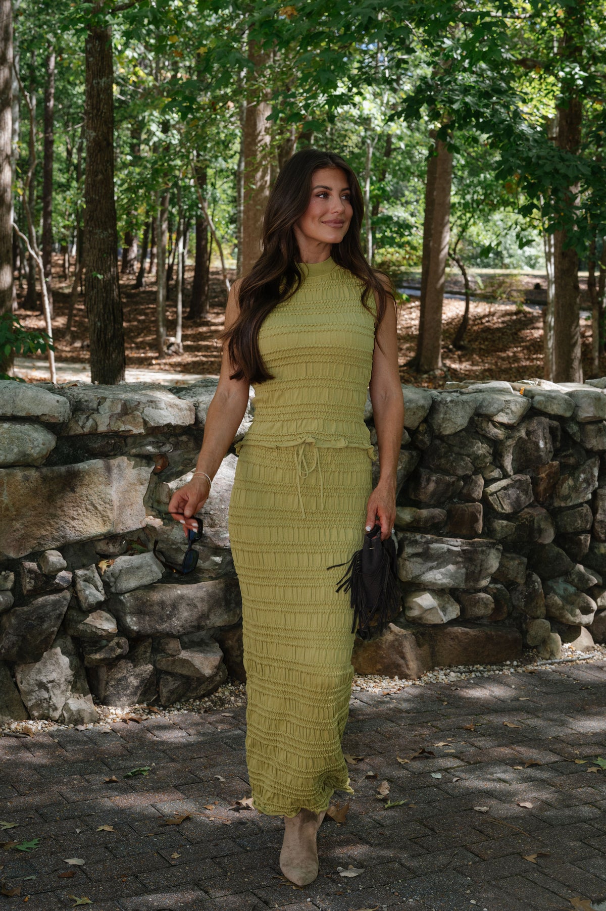 Tasha Maxi Skirt Set-Green