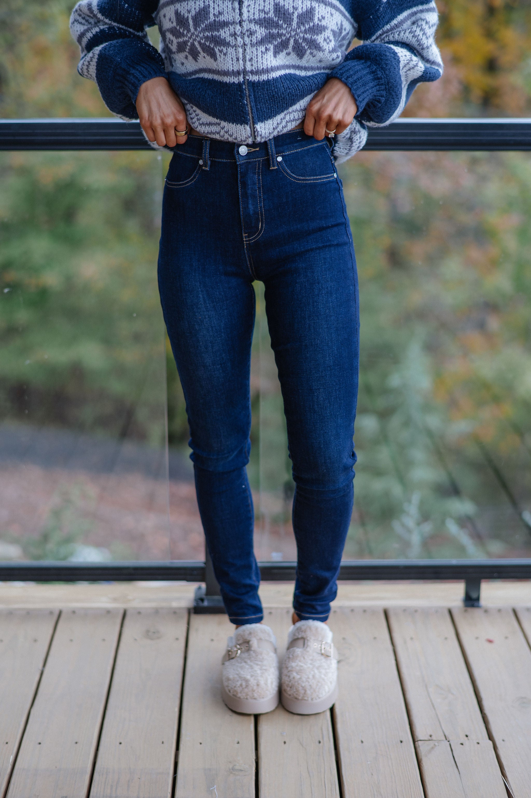 Camila Mid Rise Skinny Jeans-Dark Stone