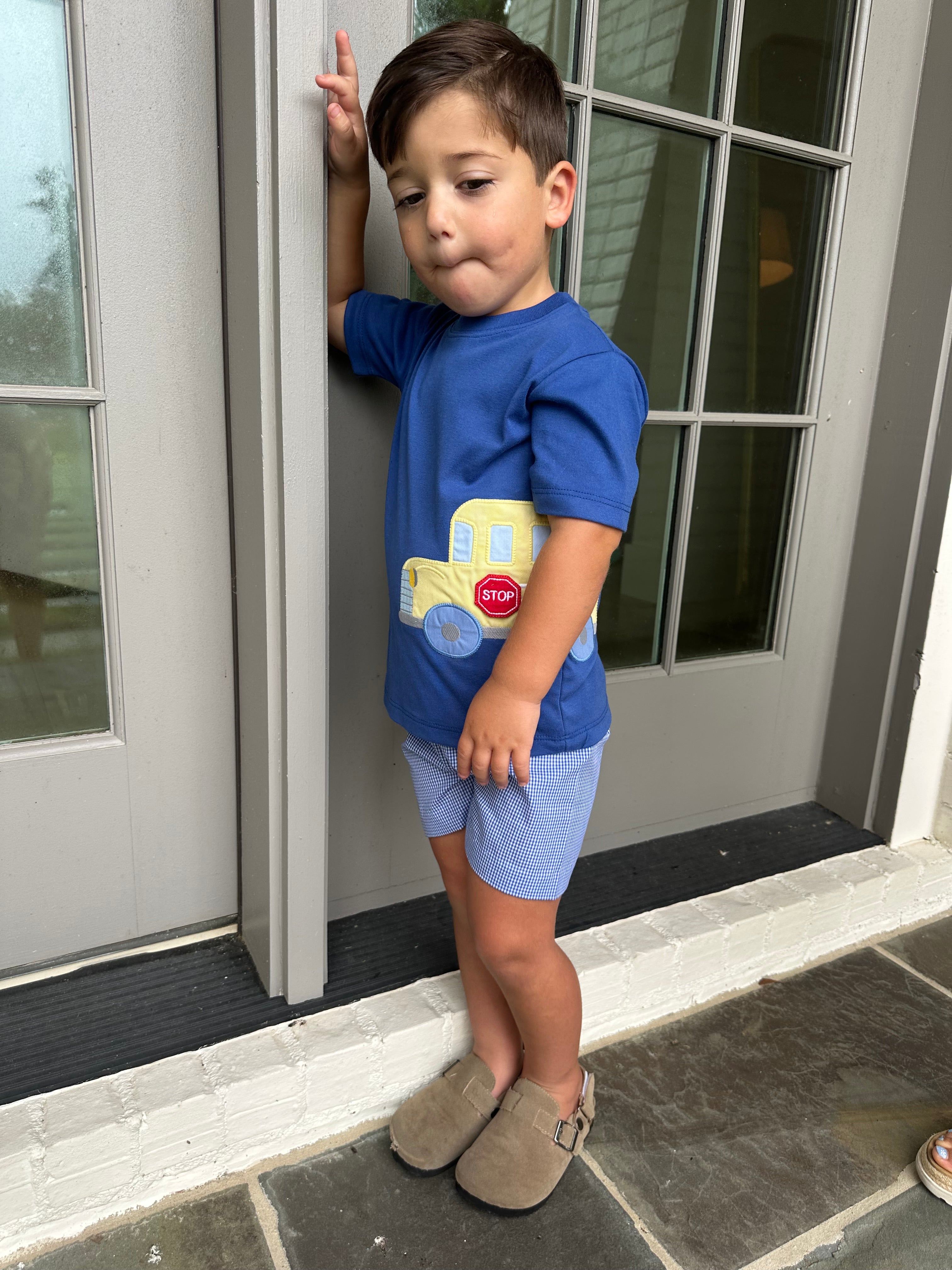 School Bus Tee-Royal Blue