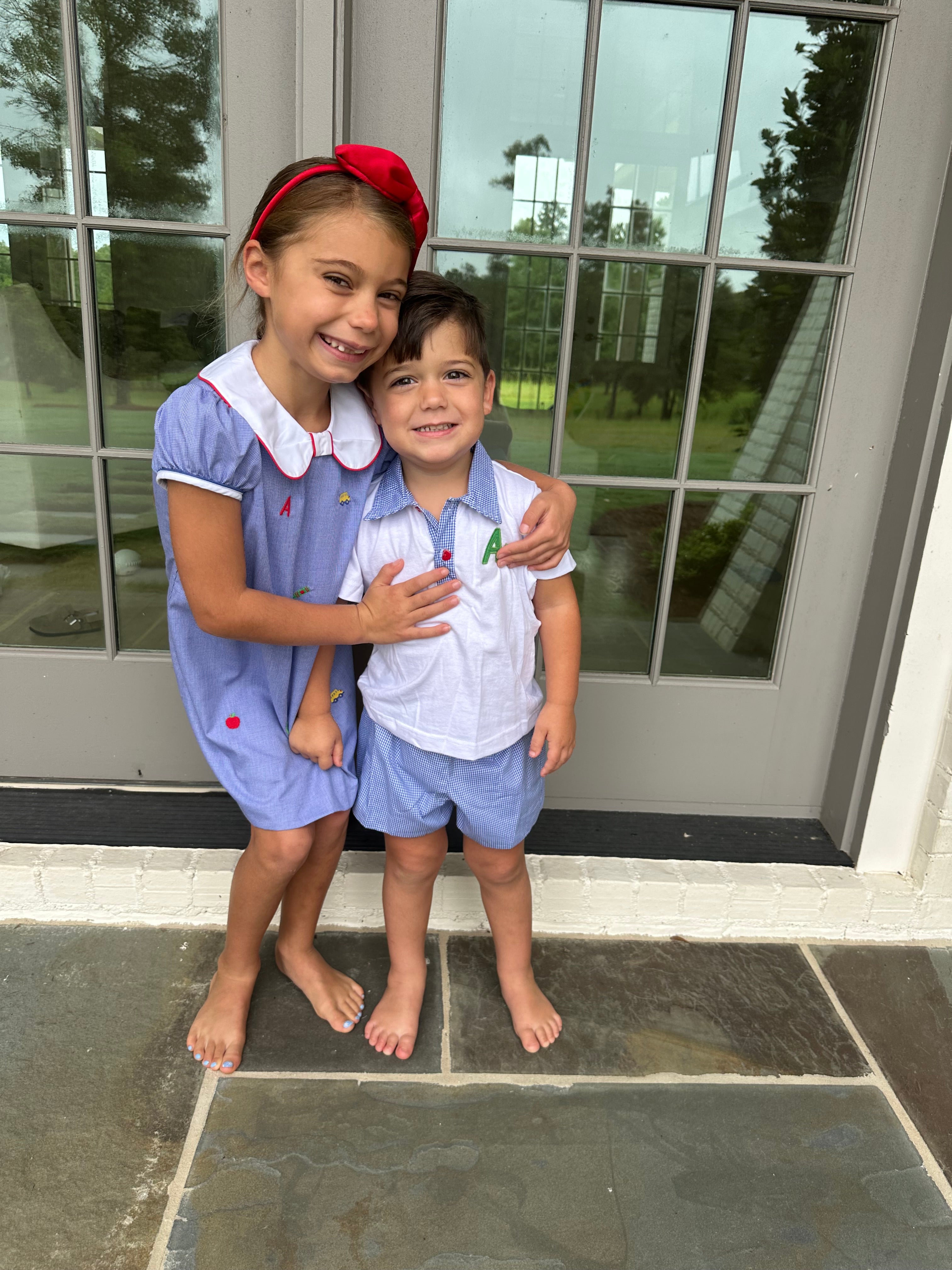 Back to School Shorts Set-Blue