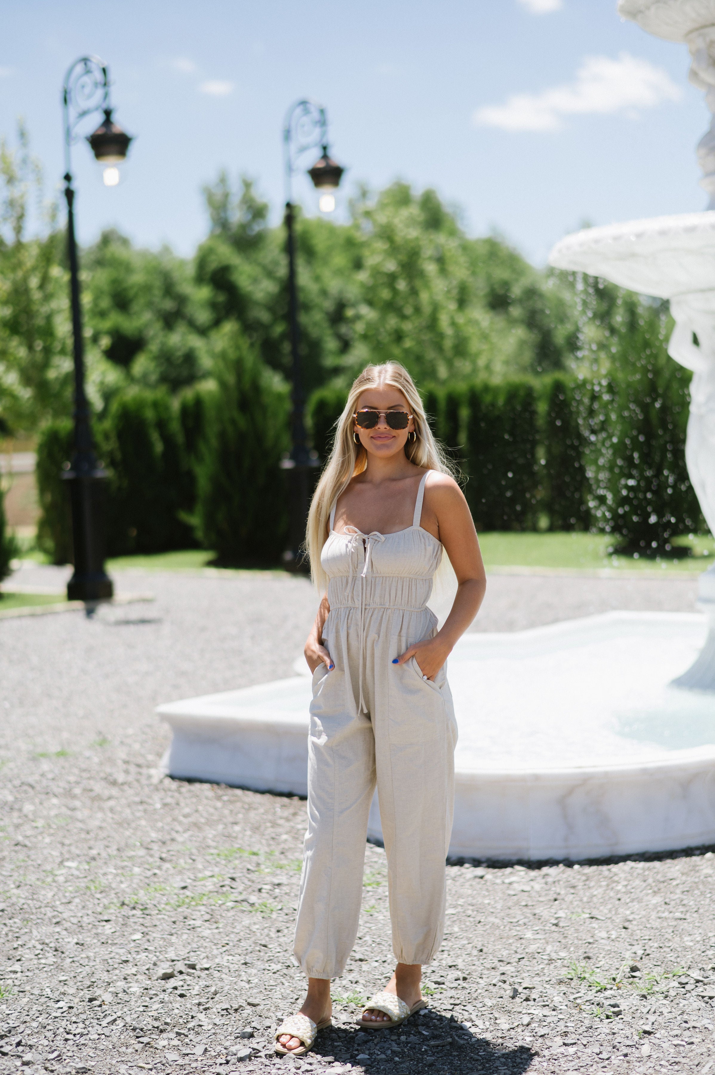 Sienna Jogger Jumpsuit-Oatmeal