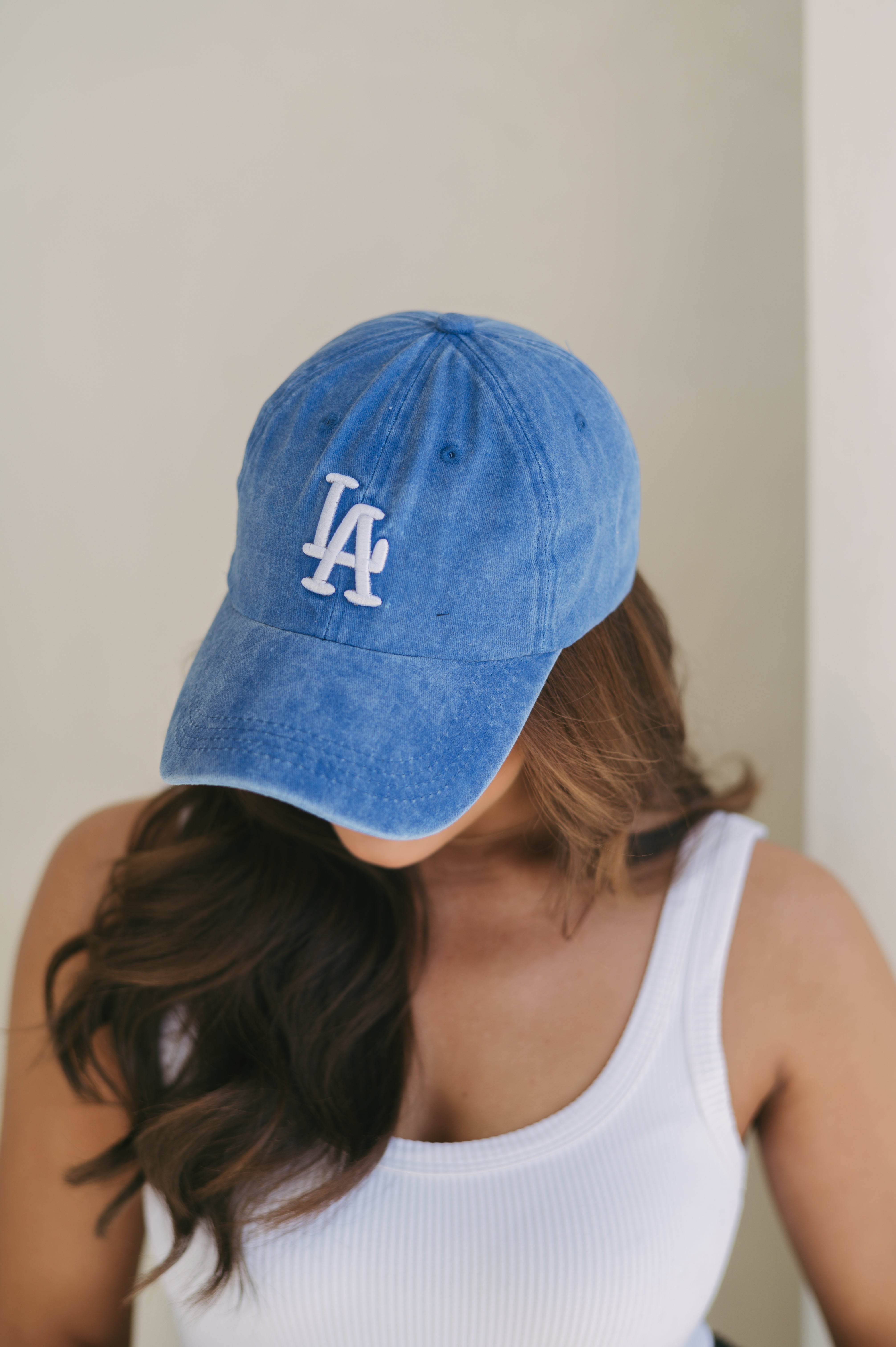 LA Baseball Cap-Royal Blue