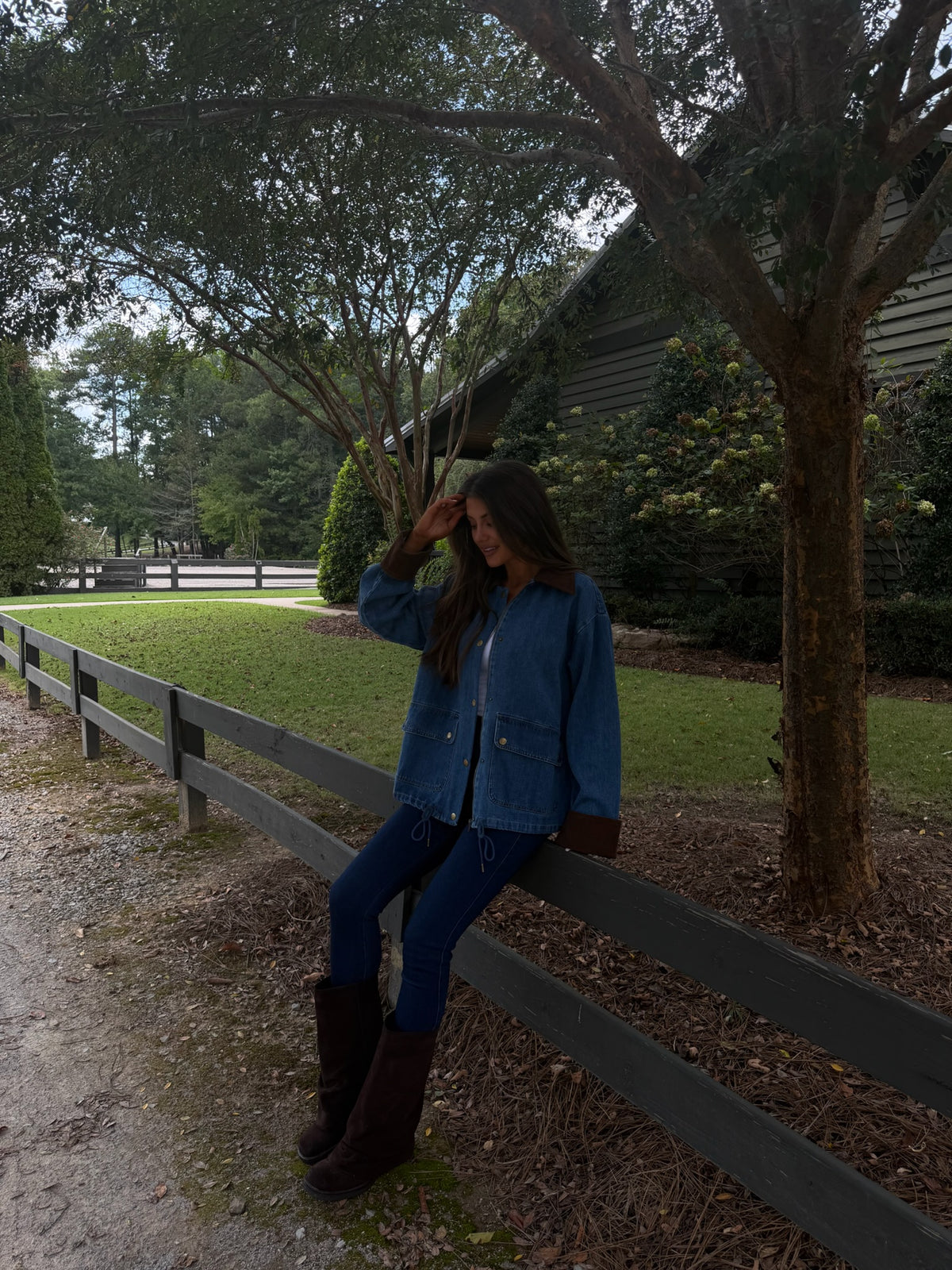 Laken Contrast Denim Jacket