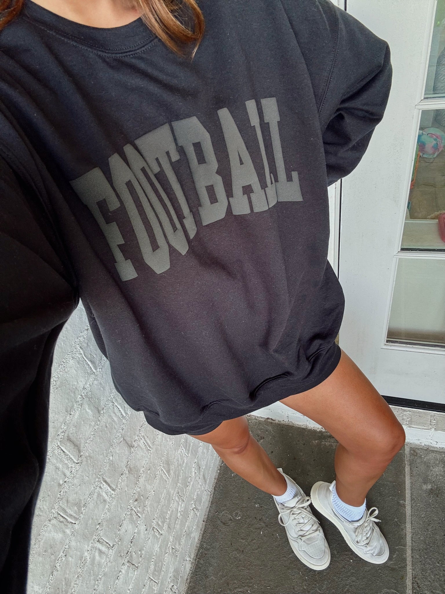 "Football" Sweatshirt-Black