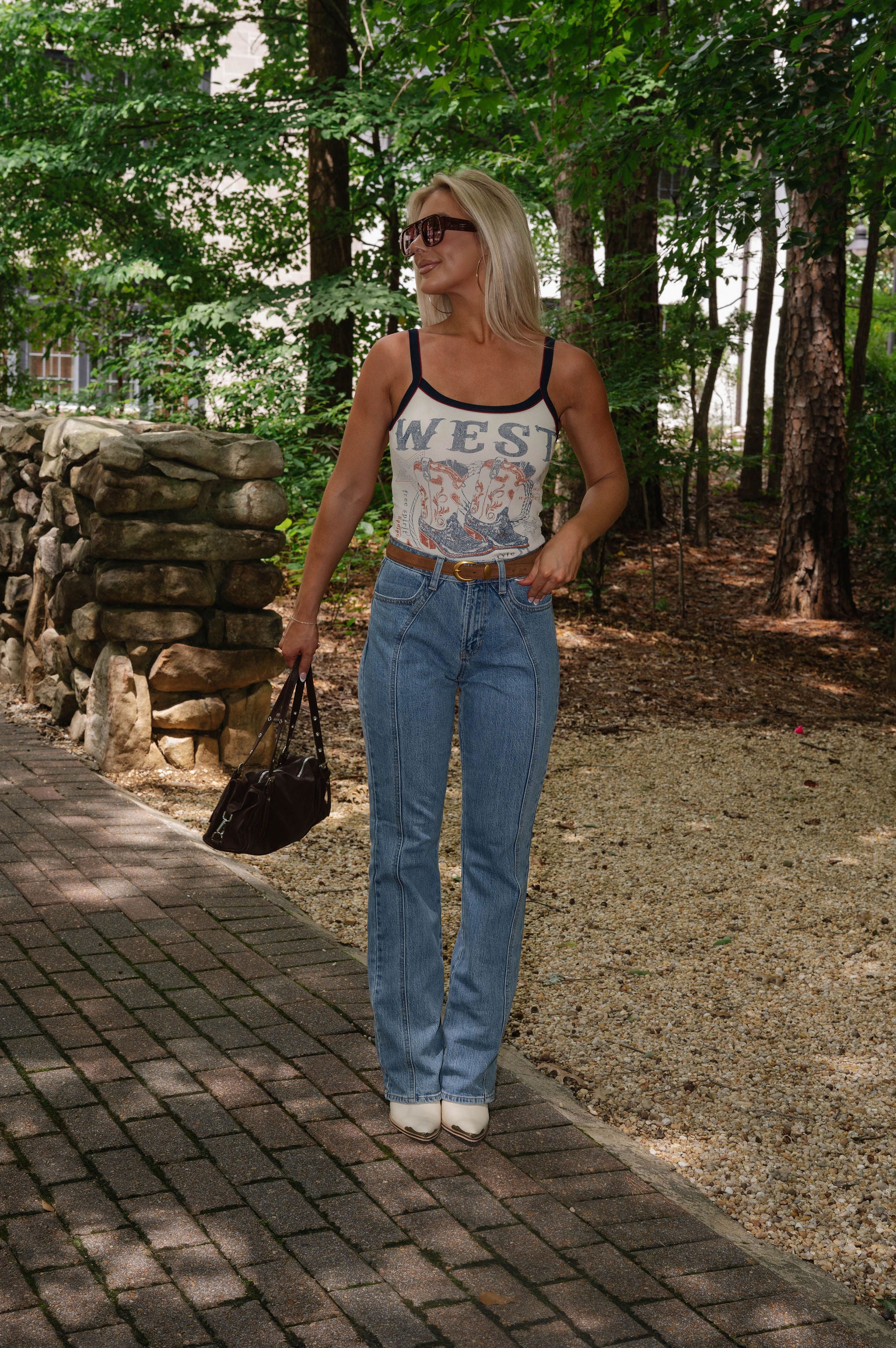 Clara Seamed Bootcut Jean-Medium Denim