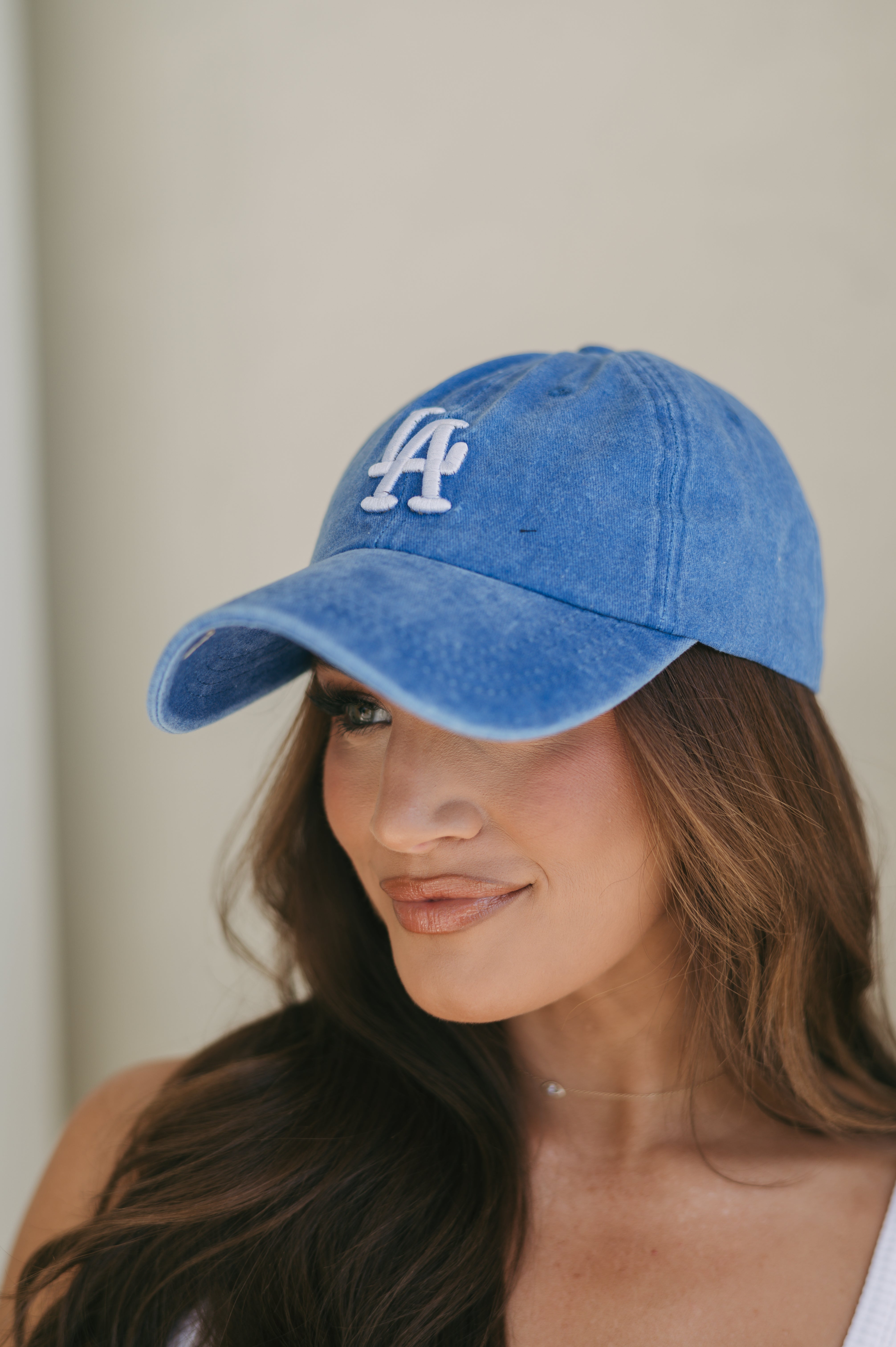 LA Baseball Cap-Royal Blue
