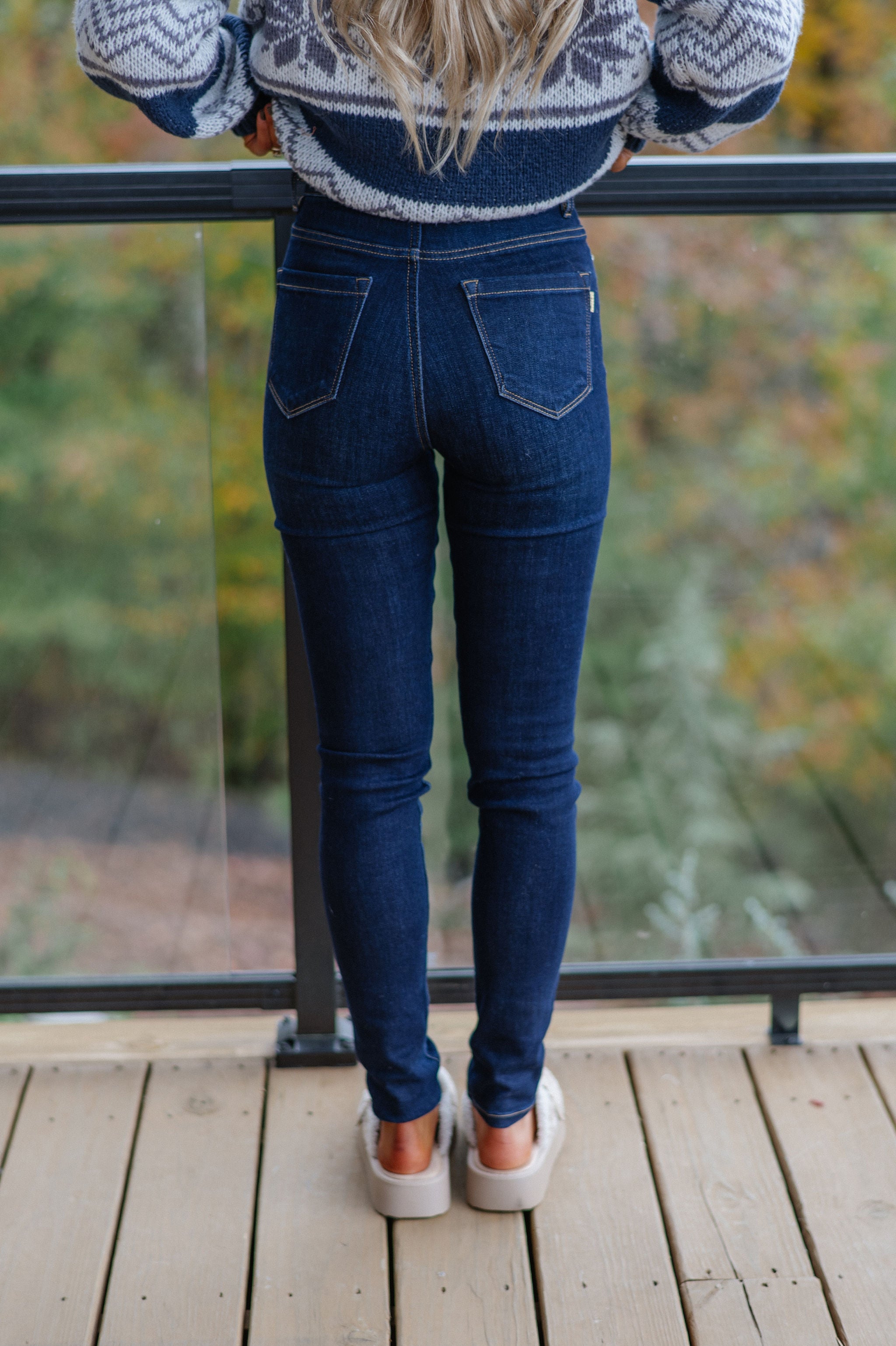 Camila Mid Rise Skinny Jeans-Dark Stone