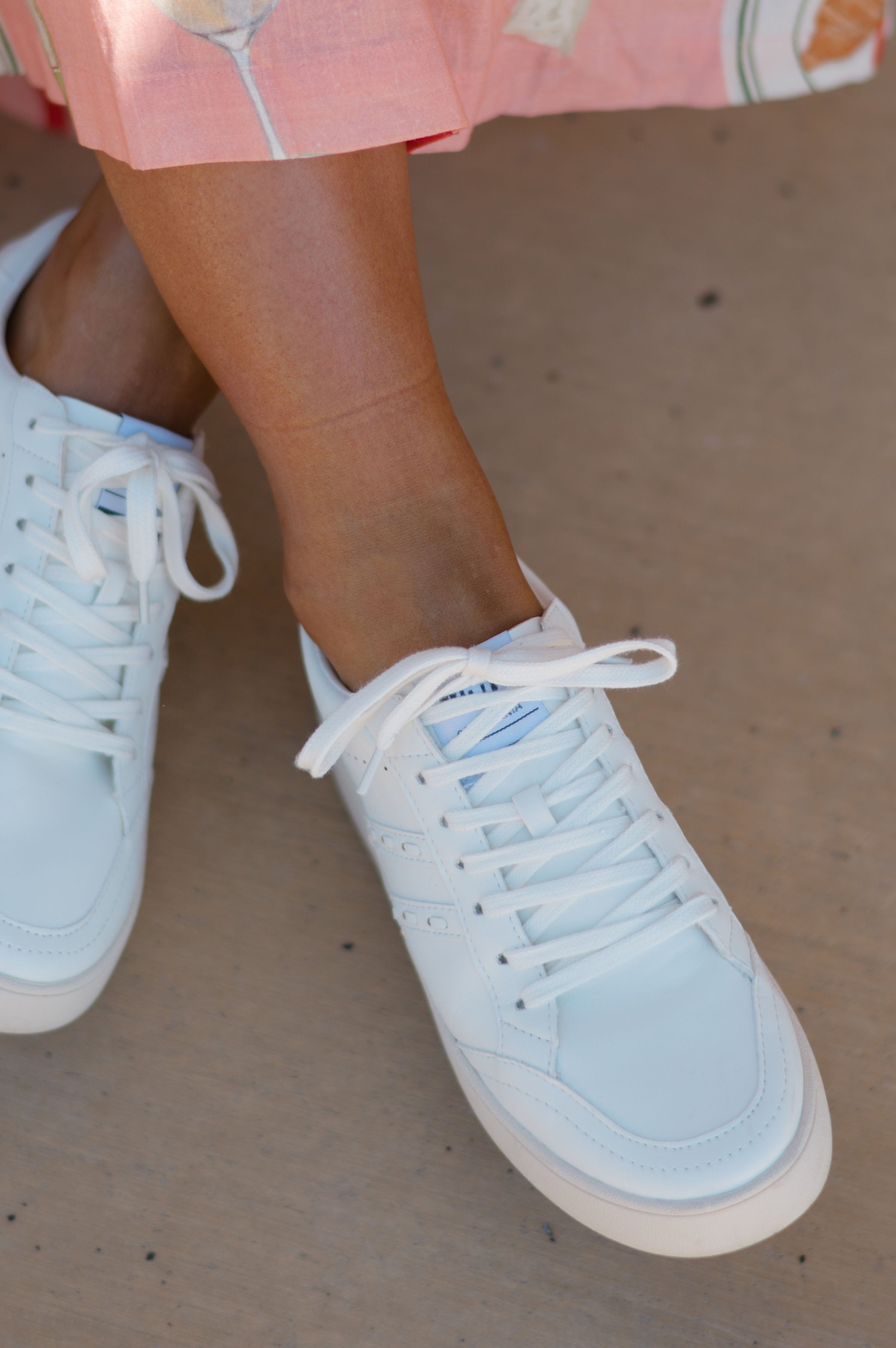 Mara Leather Sneaker-White