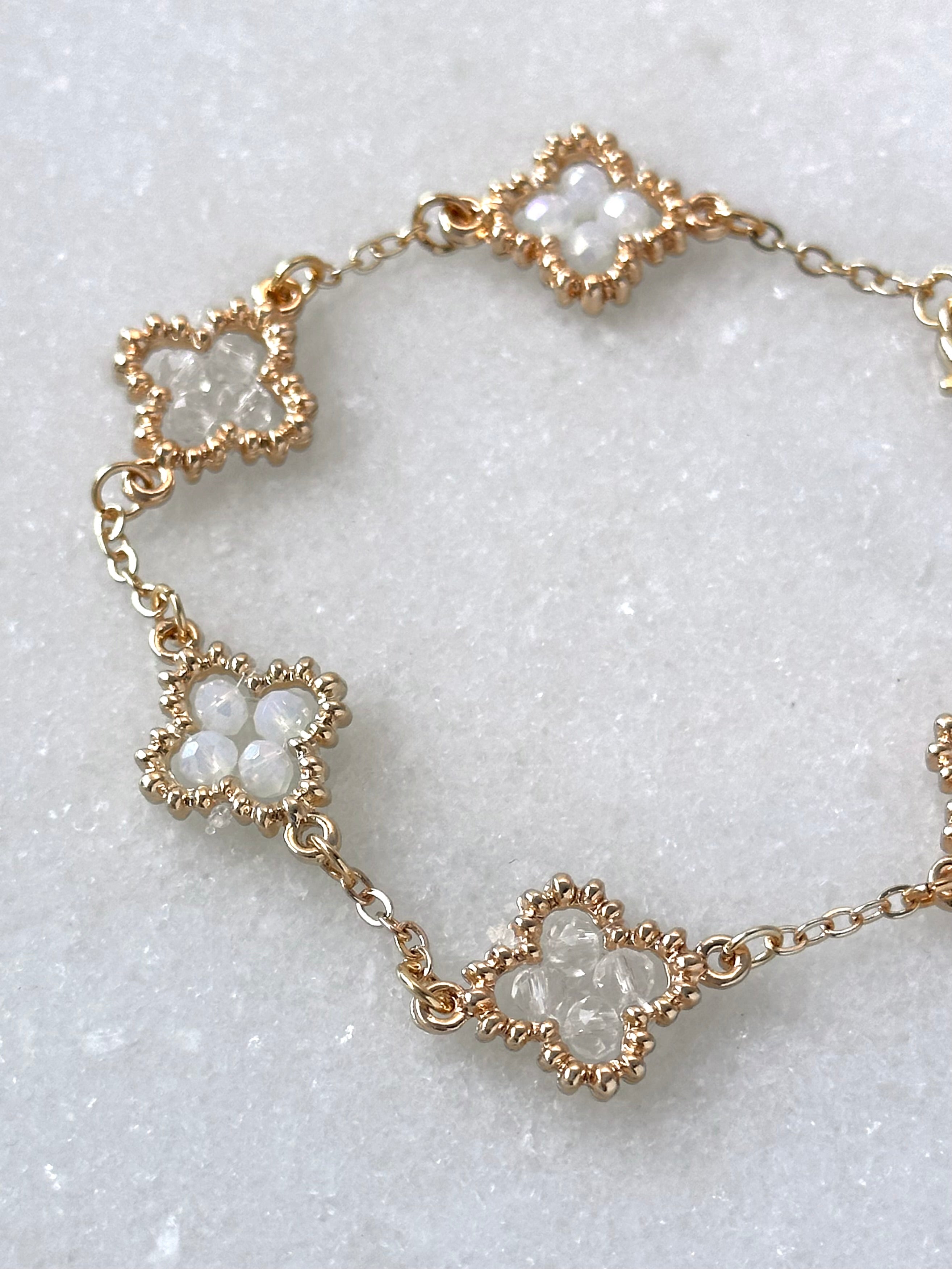 Bowen Clover Bracelet- White